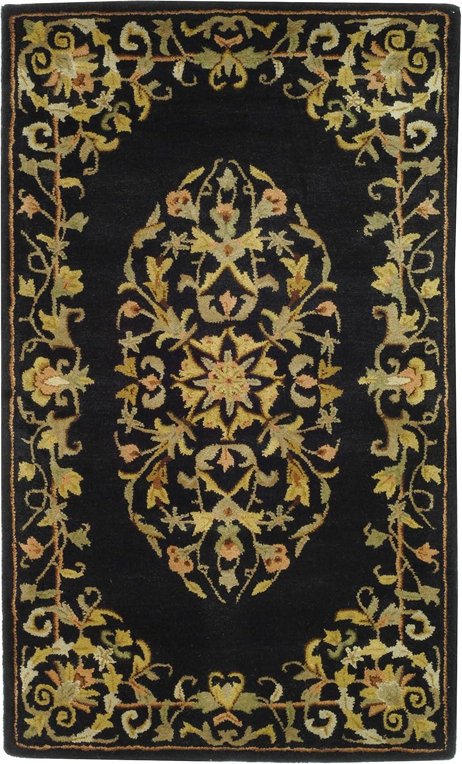 image:imageSAFAVIEH Heritage Collection Area Rug 5 x 8 Beige amp Green Handmade Traditional Oriental Wool Ideal for High Traffic Areas in Living Room Bedroom HG640ABlack