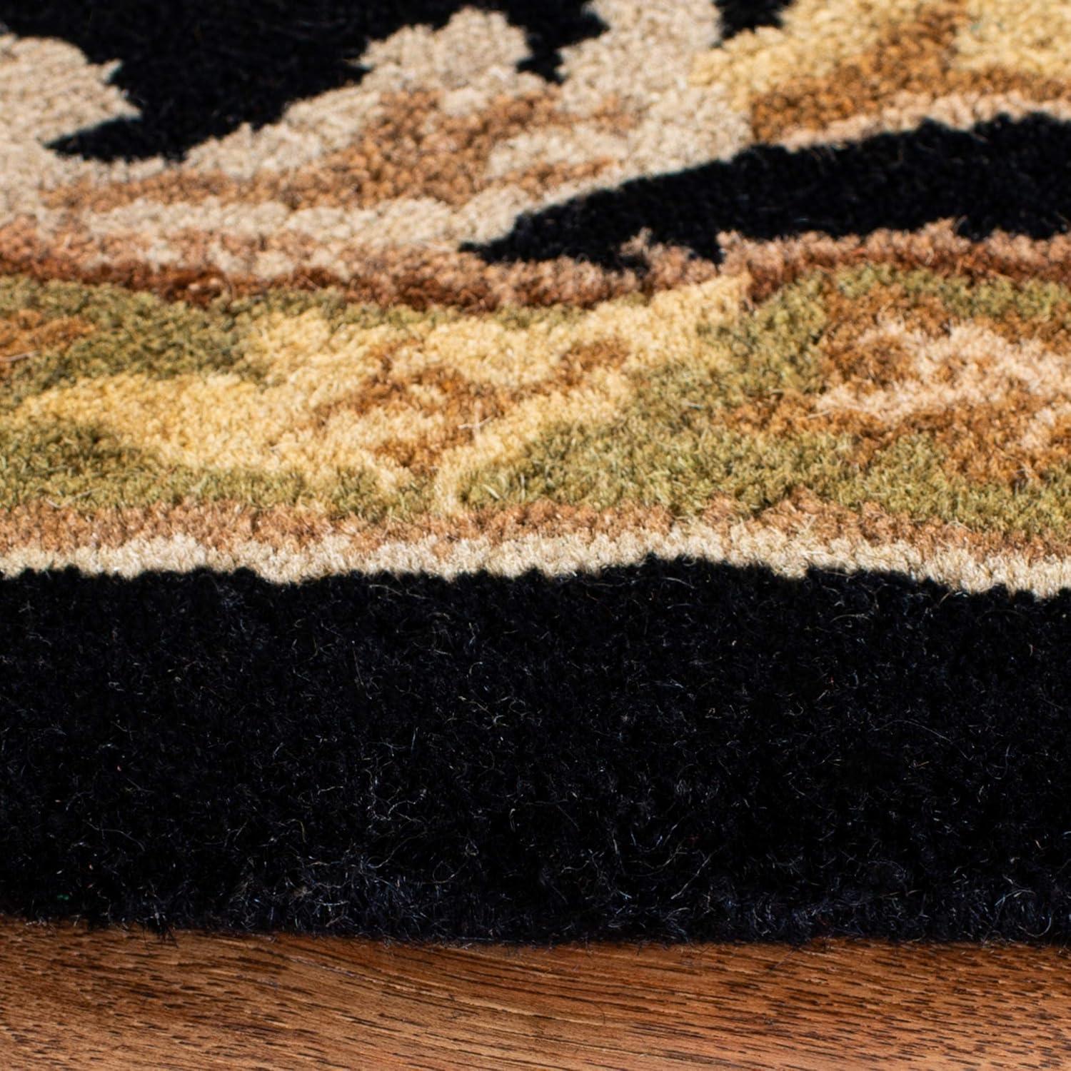 image:imageSAFAVIEH Heritage Collection Area Rug 5 x 8 Beige amp Green Handmade Traditional Oriental Wool Ideal for High Traffic Areas in Living Room Bedroom HG640ABlack
