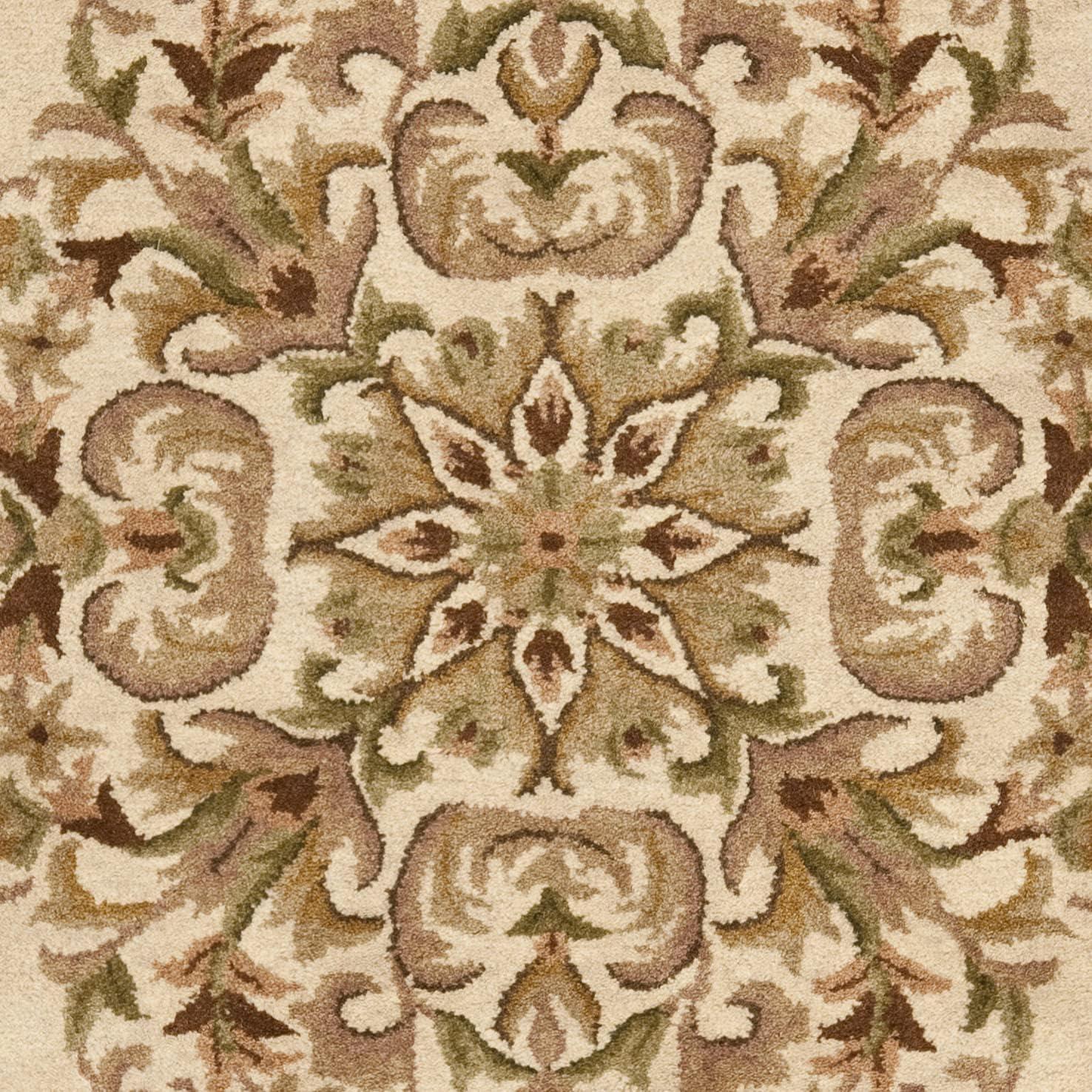 image:imageSAFAVIEH Heritage Collection Area Rug 5 x 8 Beige amp Green Handmade Traditional Oriental Wool Ideal for High Traffic Areas in Living Room Bedroom HG640ABeigeGreen