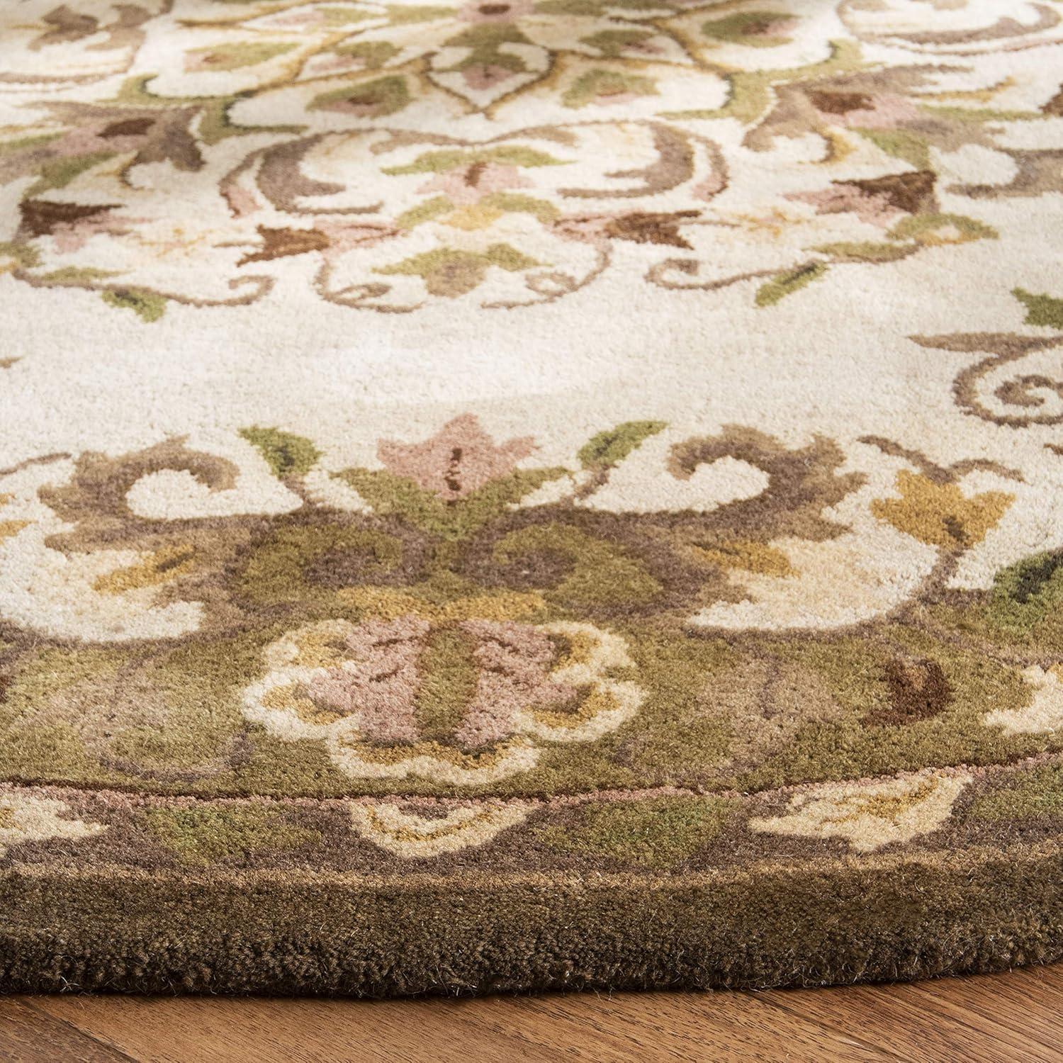 image:imageSAFAVIEH Heritage Collection Area Rug 5 x 8 Beige amp Green Handmade Traditional Oriental Wool Ideal for High Traffic Areas in Living Room Bedroom HG640ABeigeGreen