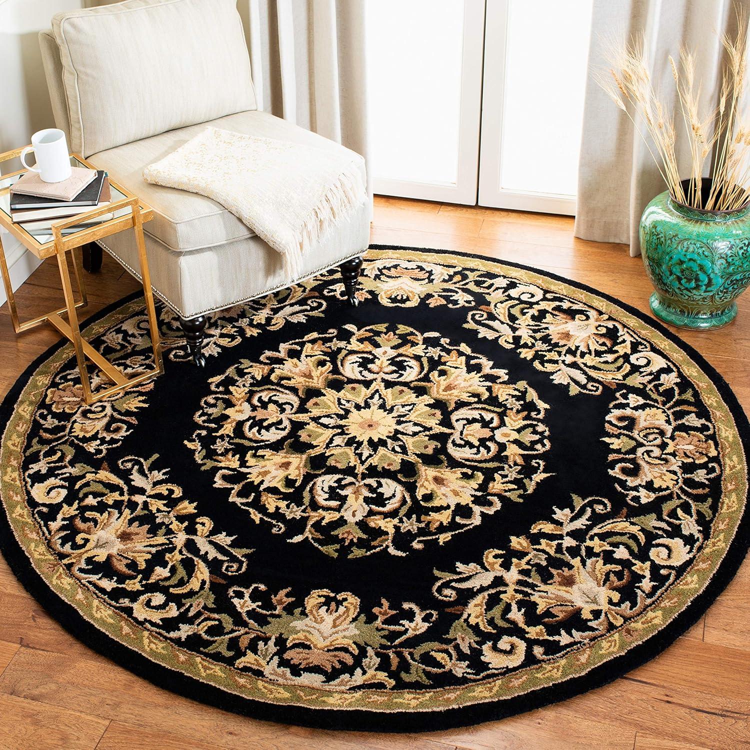 image:imageSAFAVIEH Heritage Collection Area Rug 5 x 8 Beige amp Green Handmade Traditional Oriental Wool Ideal for High Traffic Areas in Living Room Bedroom HG640ABlack