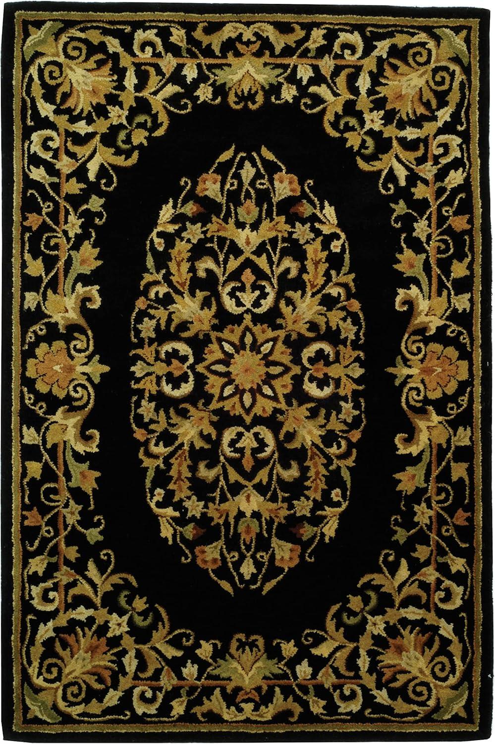 image:imageSAFAVIEH Heritage Collection Area Rug 5 x 8 Beige amp Green Handmade Traditional Oriental Wool Ideal for High Traffic Areas in Living Room Bedroom HG640ABlack