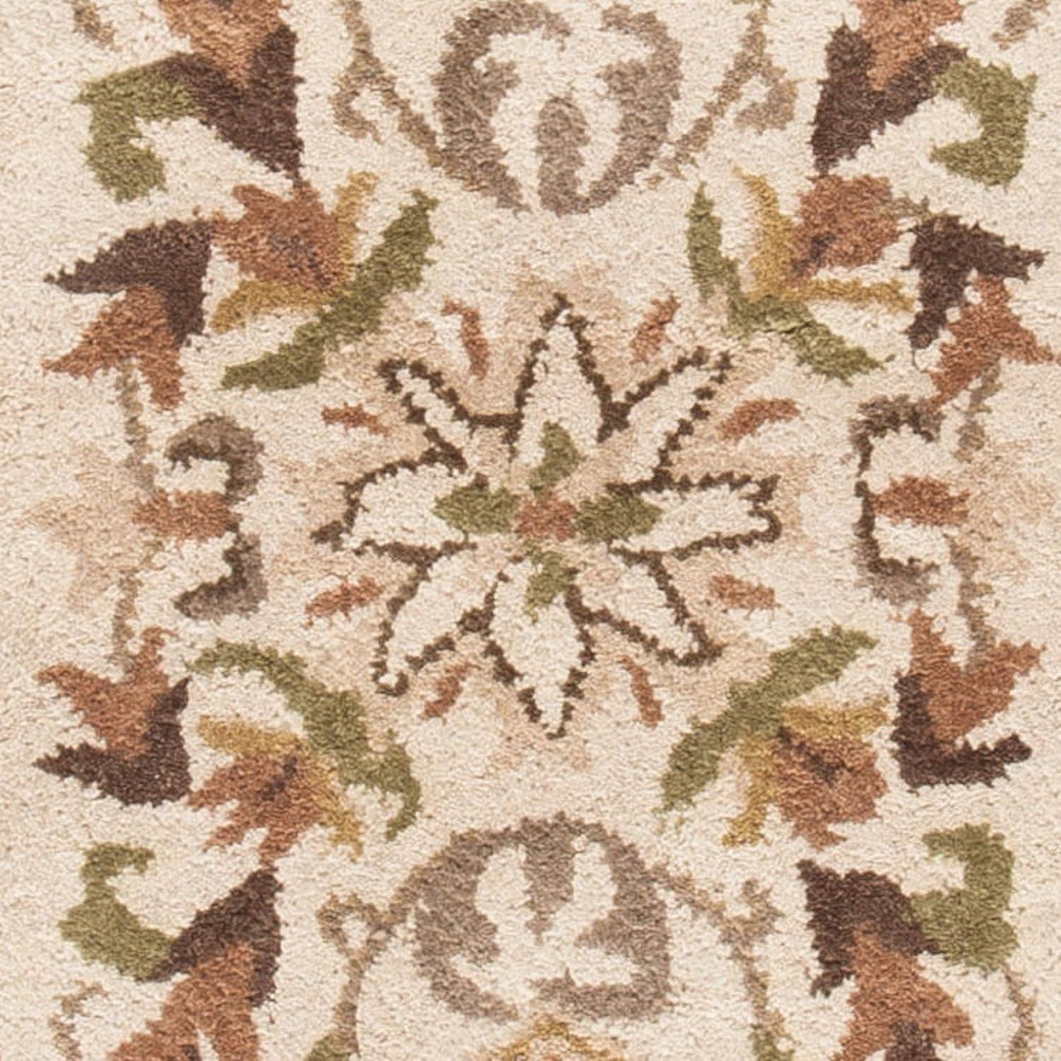 image:imageSAFAVIEH Heritage Collection Area Rug 5 x 8 Beige amp Green Handmade Traditional Oriental Wool Ideal for High Traffic Areas in Living Room Bedroom HG640ABeigeGreen
