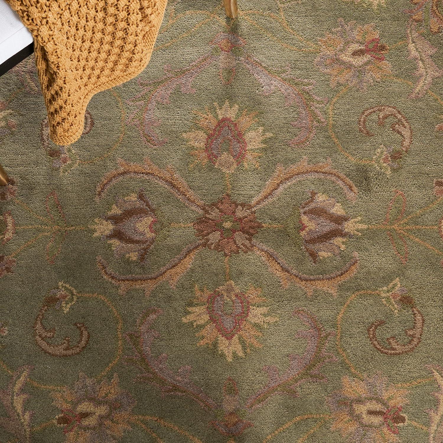 image:imageSAFAVIEH Heritage Collection Area Rug 5 x 8 Blue amp Beige Handmade Traditional Oriental Wool Ideal for High Traffic Areas in Living Room Bedroom HG811BGreenGold