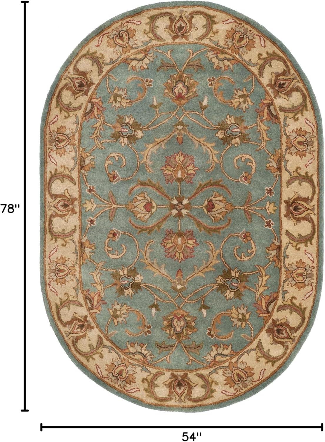 image:imageSAFAVIEH Heritage Collection Area Rug 5 x 8 Blue amp Beige Handmade Traditional Oriental Wool Ideal for High Traffic Areas in Living Room Bedroom HG811BBlueBeige