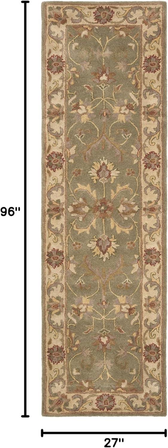 image:imageSAFAVIEH Heritage Collection Area Rug 5 x 8 Blue amp Beige Handmade Traditional Oriental Wool Ideal for High Traffic Areas in Living Room Bedroom HG811BGreenGold