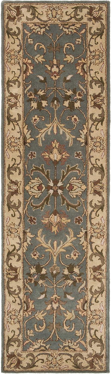 image:imageSAFAVIEH Heritage Collection Area Rug 5 x 8 Blue amp Beige Handmade Traditional Oriental Wool Ideal for High Traffic Areas in Living Room Bedroom HG811BBlueBeige