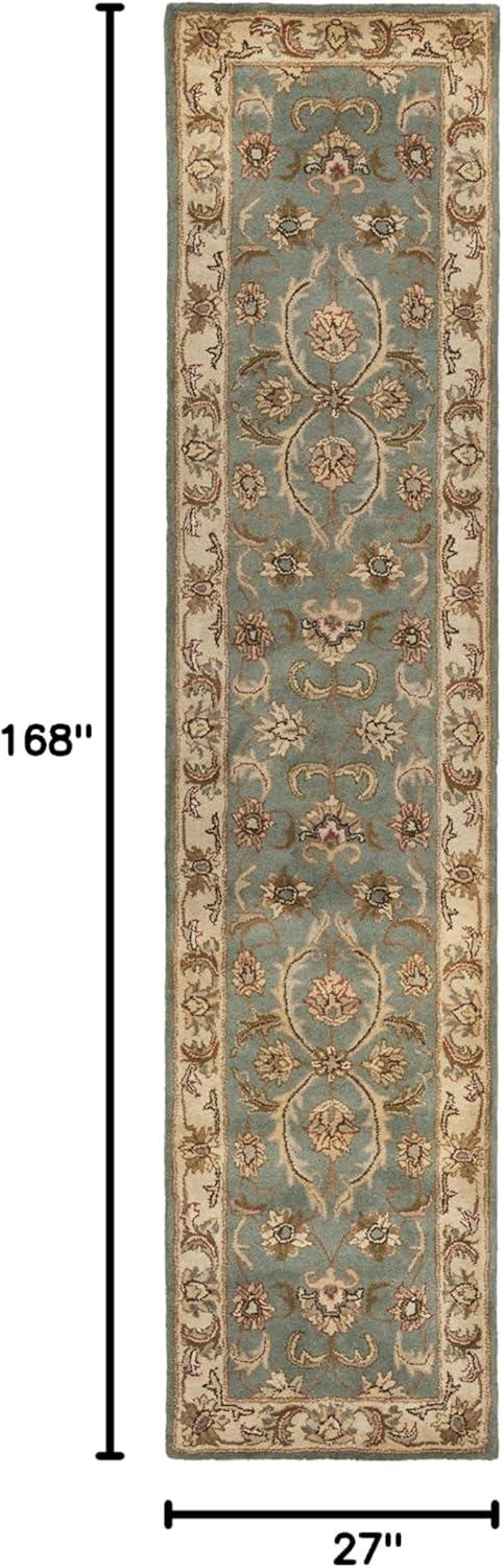 image:imageSAFAVIEH Heritage Collection Area Rug 5 x 8 Blue amp Beige Handmade Traditional Oriental Wool Ideal for High Traffic Areas in Living Room Bedroom HG811BBlueBeige