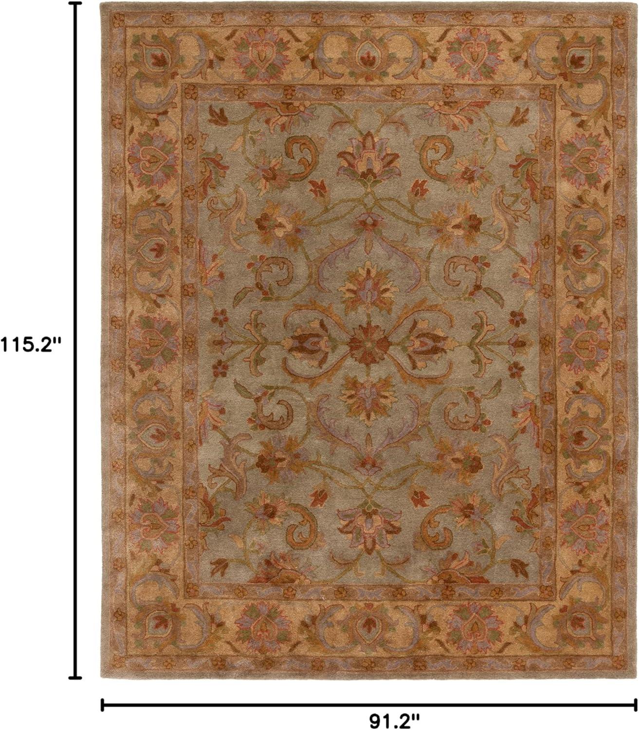 image:imageSAFAVIEH Heritage Collection Area Rug 5 x 8 Blue amp Beige Handmade Traditional Oriental Wool Ideal for High Traffic Areas in Living Room Bedroom HG811BGreenGold