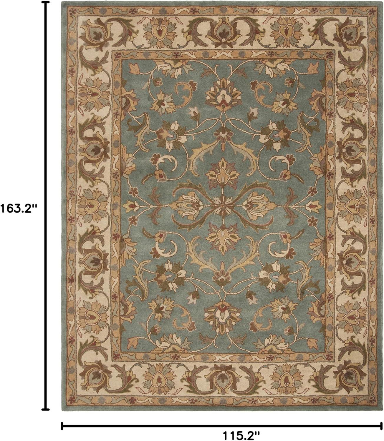 image:imageSAFAVIEH Heritage Collection Area Rug 5 x 8 Blue amp Beige Handmade Traditional Oriental Wool Ideal for High Traffic Areas in Living Room Bedroom HG811BBlueBeige