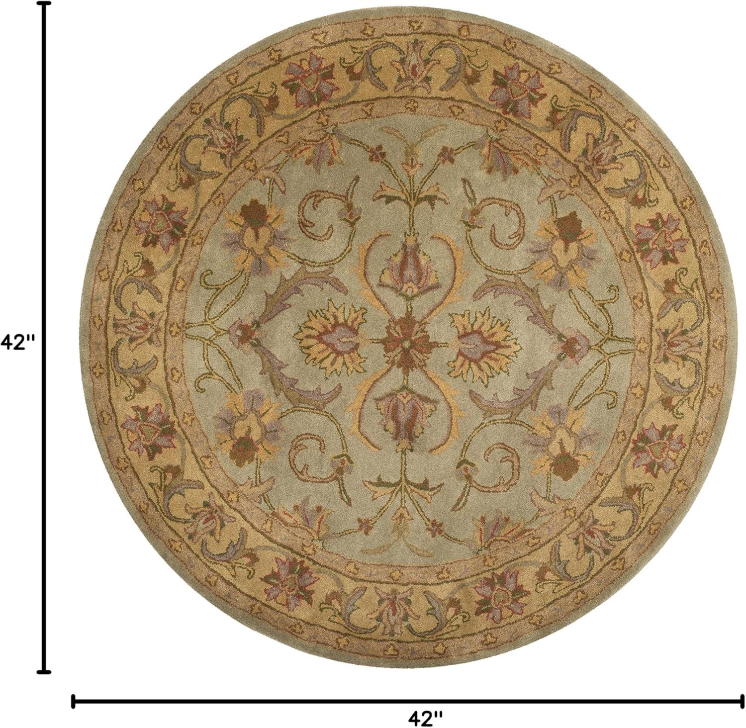 image:imageSAFAVIEH Heritage Collection Area Rug 5 x 8 Blue amp Beige Handmade Traditional Oriental Wool Ideal for High Traffic Areas in Living Room Bedroom HG811BGreenGold