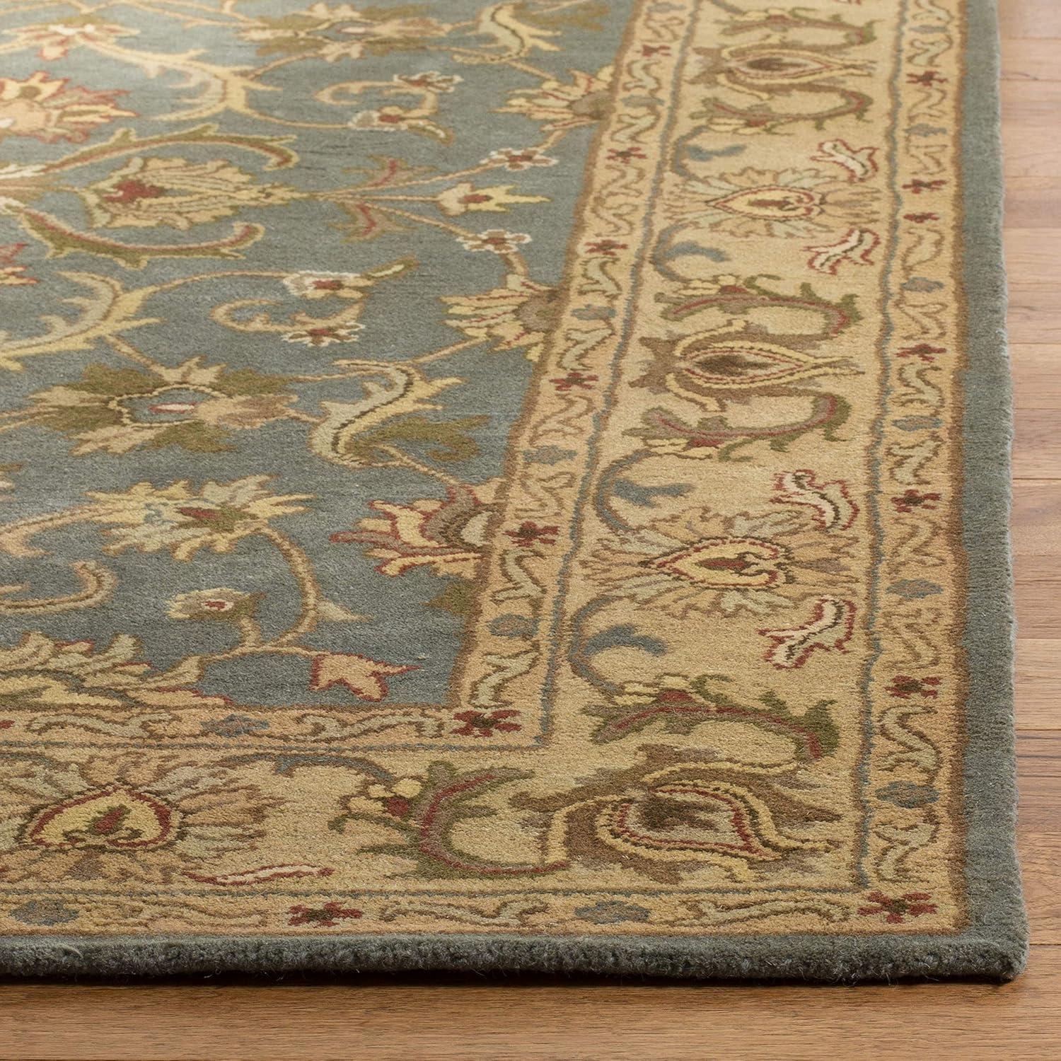 image:imageSAFAVIEH Heritage Collection Area Rug 5 x 8 Blue amp Beige Handmade Traditional Oriental Wool Ideal for High Traffic Areas in Living Room Bedroom HG811BBlueBeige