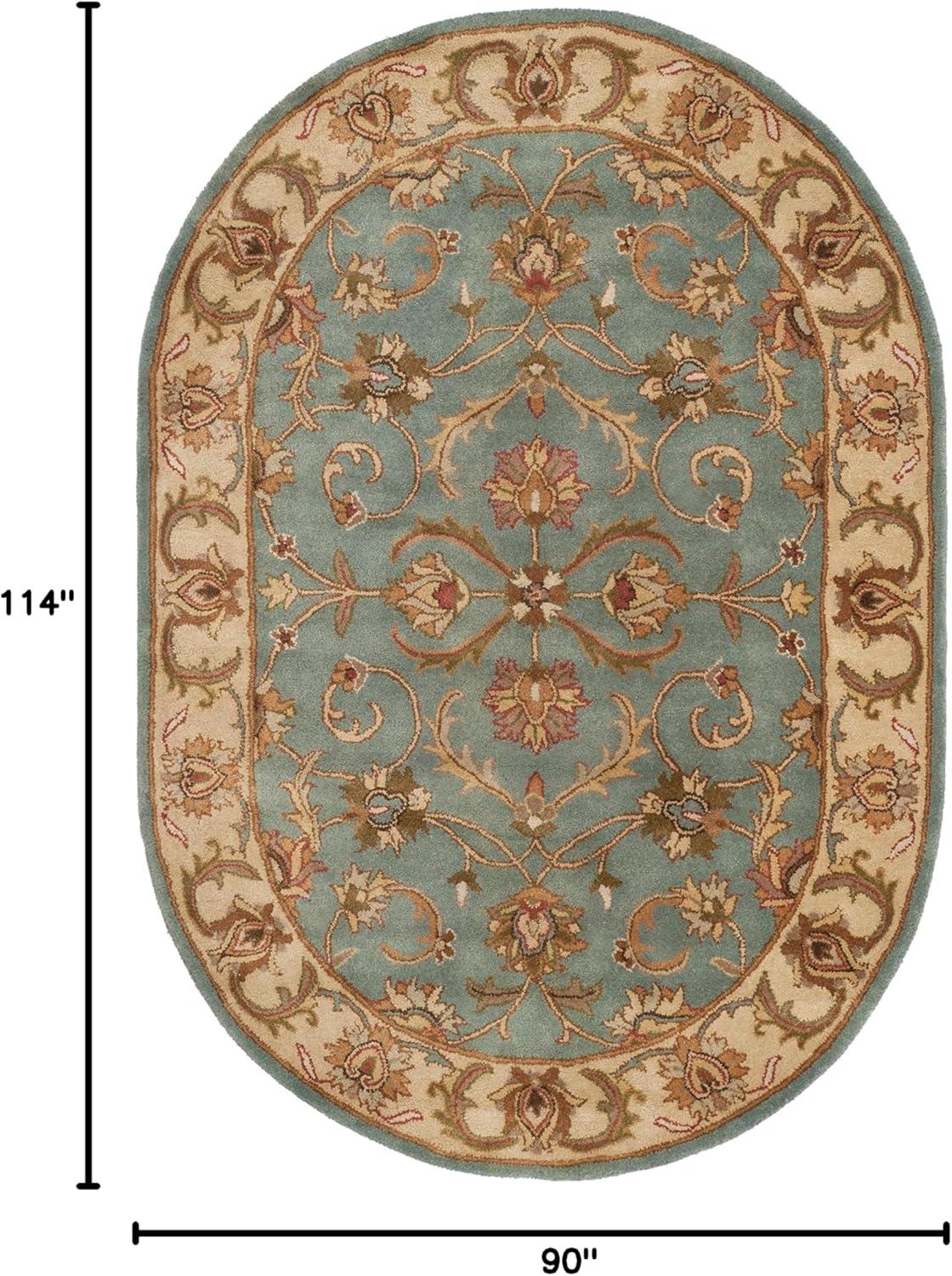 image:imageSAFAVIEH Heritage Collection Area Rug 5 x 8 Blue amp Beige Handmade Traditional Oriental Wool Ideal for High Traffic Areas in Living Room Bedroom HG811BBlueBeige