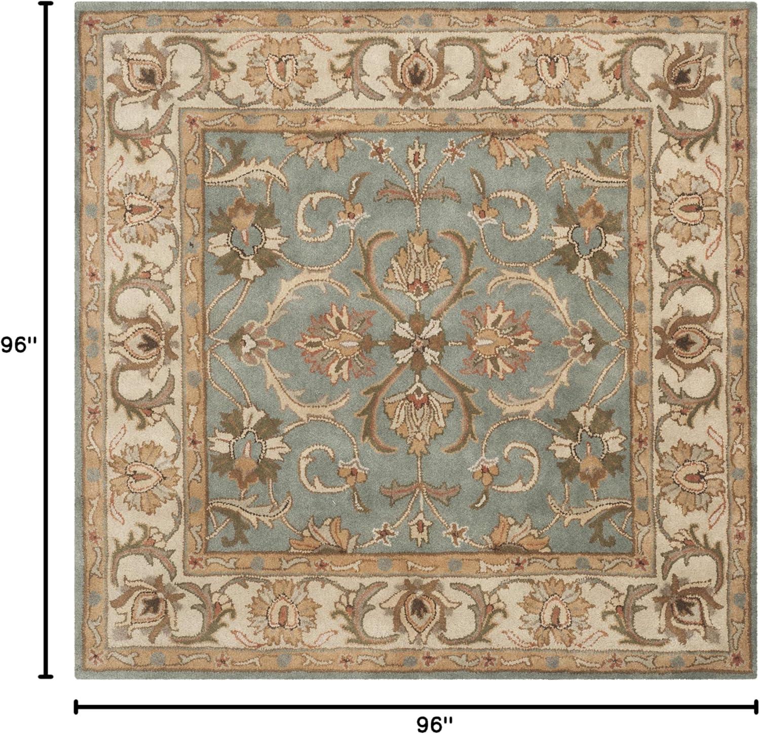 image:imageSAFAVIEH Heritage Collection Area Rug 5 x 8 Blue amp Beige Handmade Traditional Oriental Wool Ideal for High Traffic Areas in Living Room Bedroom HG811BBlueBeige