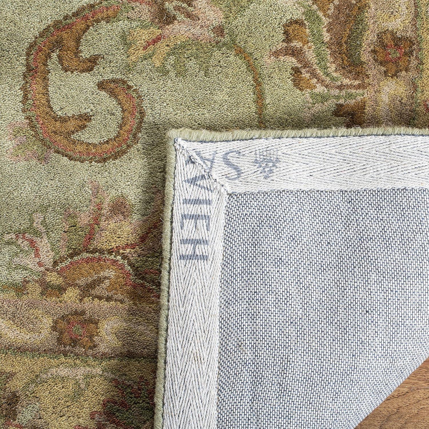 image:imageSAFAVIEH Heritage Collection Area Rug 5 x 8 Blue amp Beige Handmade Traditional Oriental Wool Ideal for High Traffic Areas in Living Room Bedroom HG811BGreenGold