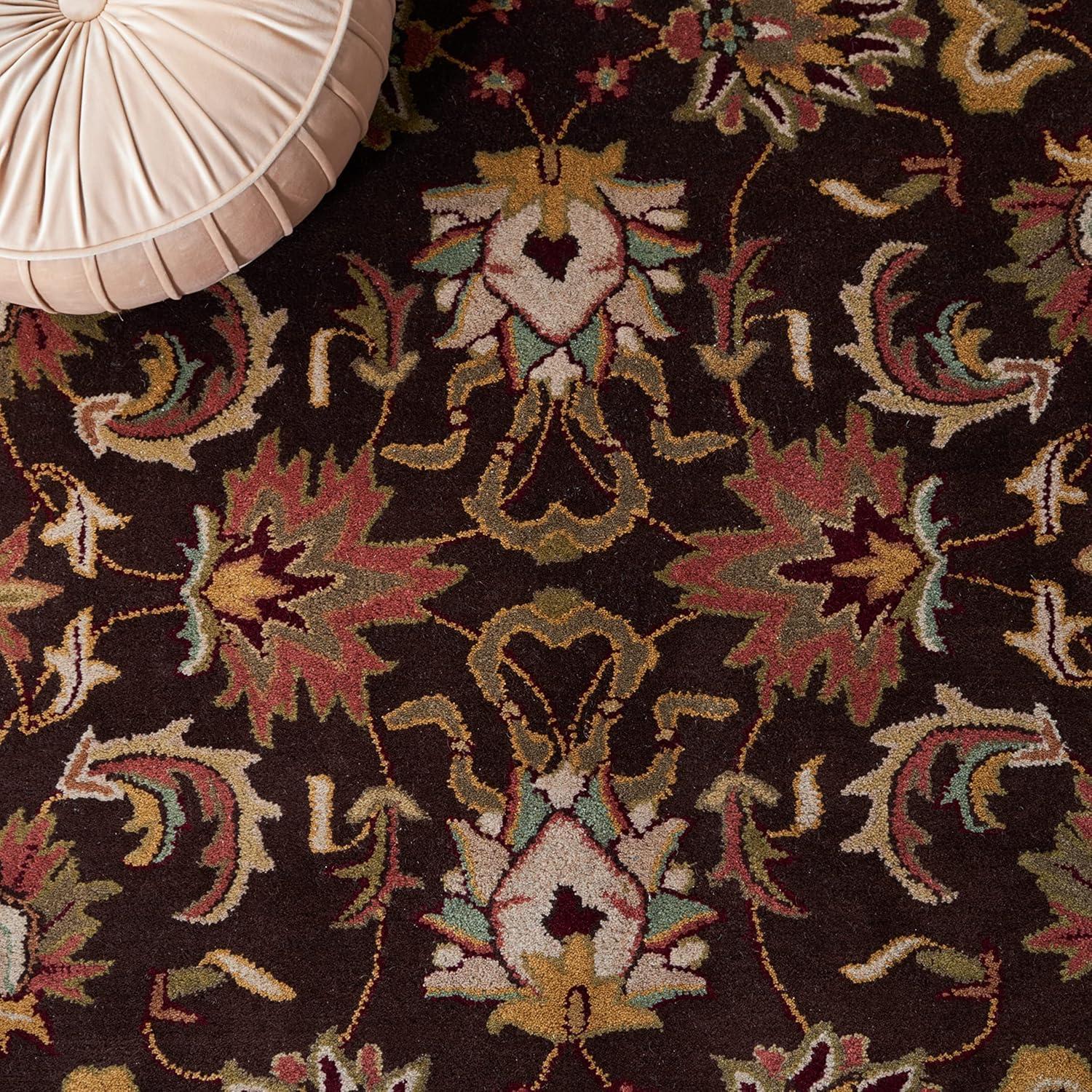 image:imageSAFAVIEH Heritage Collection Area Rug 5 x 8 Brown amp Beige Handmade Traditional Oriental Wool Ideal for High Traffic Areas in Living Room Bedroom HG818ABrownBeige