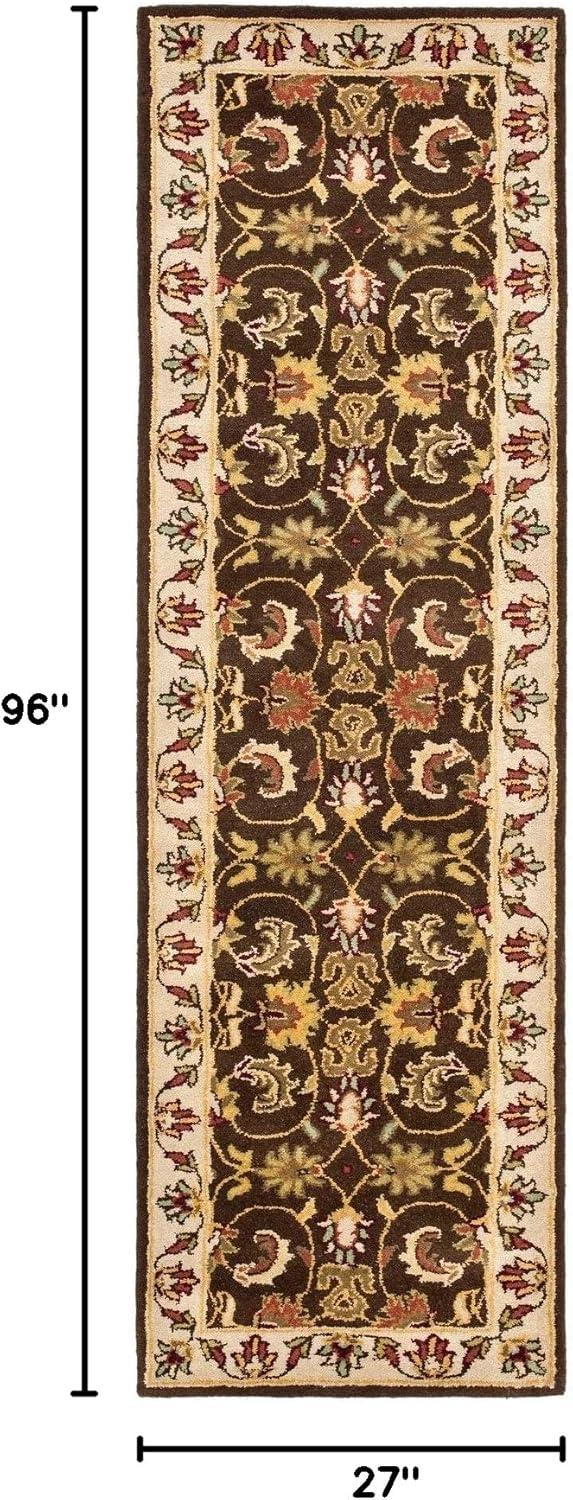 image:imageSAFAVIEH Heritage Collection Area Rug 5 x 8 Brown amp Beige Handmade Traditional Oriental Wool Ideal for High Traffic Areas in Living Room Bedroom HG818ABrownBeige