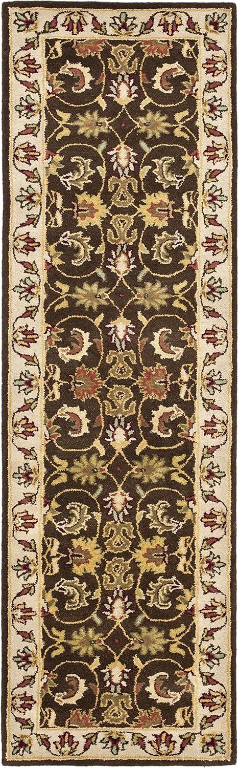 image:imageSAFAVIEH Heritage Collection Area Rug 5 x 8 Brown amp Beige Handmade Traditional Oriental Wool Ideal for High Traffic Areas in Living Room Bedroom HG818ABrownBeige