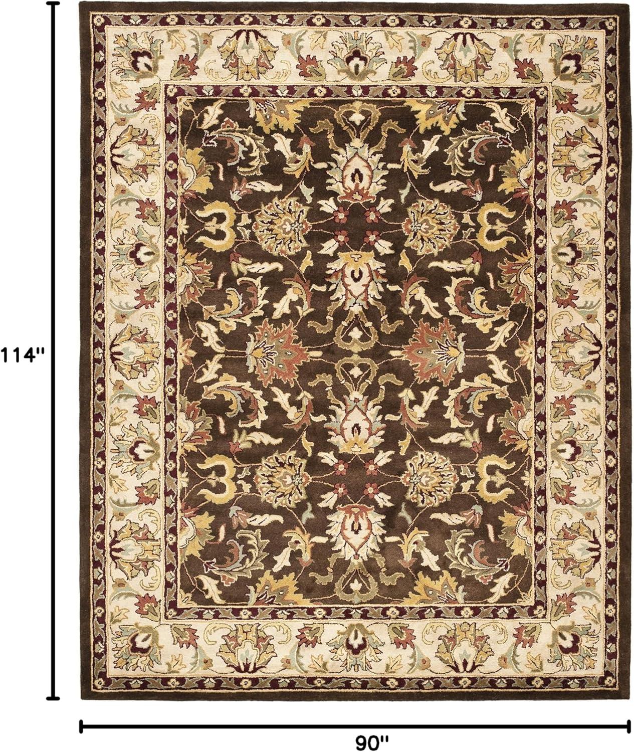 image:imageSAFAVIEH Heritage Collection Area Rug 5 x 8 Brown amp Beige Handmade Traditional Oriental Wool Ideal for High Traffic Areas in Living Room Bedroom HG818ABrownBeige