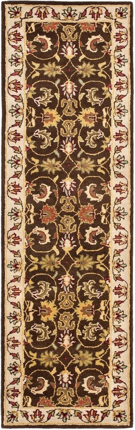 image:imageSAFAVIEH Heritage Collection Area Rug 5 x 8 Brown amp Beige Handmade Traditional Oriental Wool Ideal for High Traffic Areas in Living Room Bedroom HG818ABrownBeige