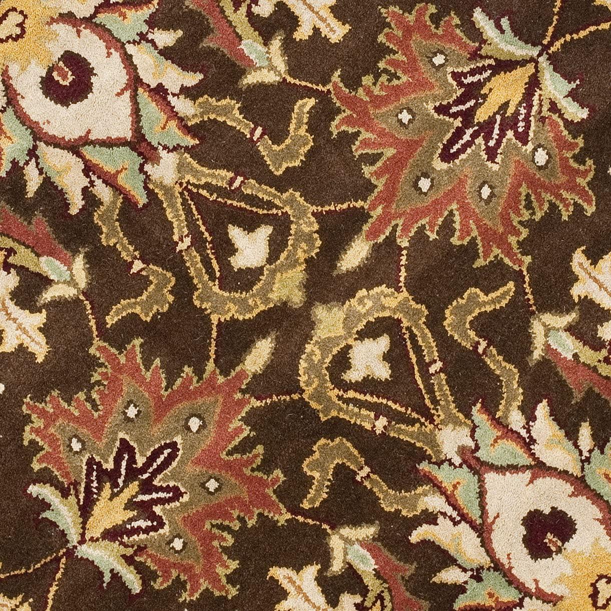 image:imageSAFAVIEH Heritage Collection Area Rug 5 x 8 Brown amp Beige Handmade Traditional Oriental Wool Ideal for High Traffic Areas in Living Room Bedroom HG818ABrownBeige