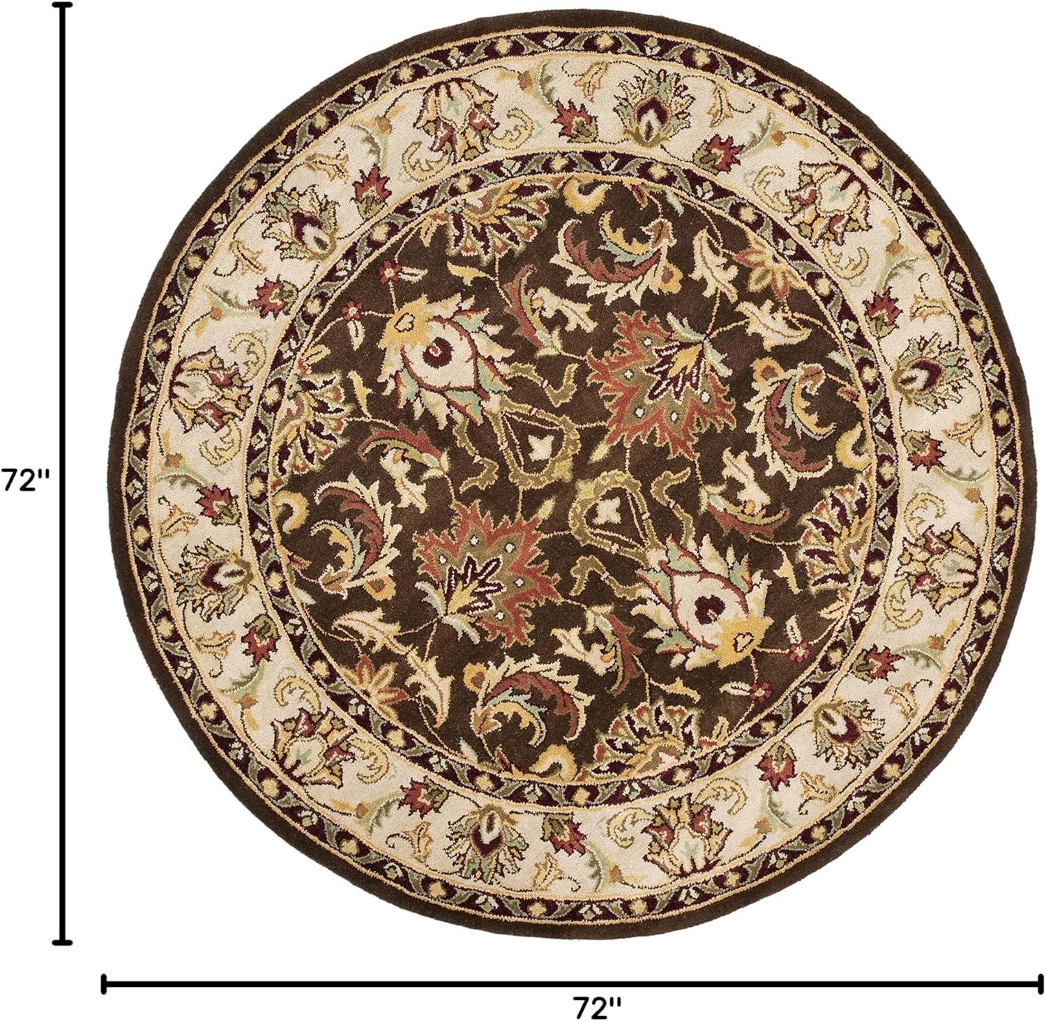 image:imageSAFAVIEH Heritage Collection Area Rug 5 x 8 Brown amp Beige Handmade Traditional Oriental Wool Ideal for High Traffic Areas in Living Room Bedroom HG818ABrownBeige
