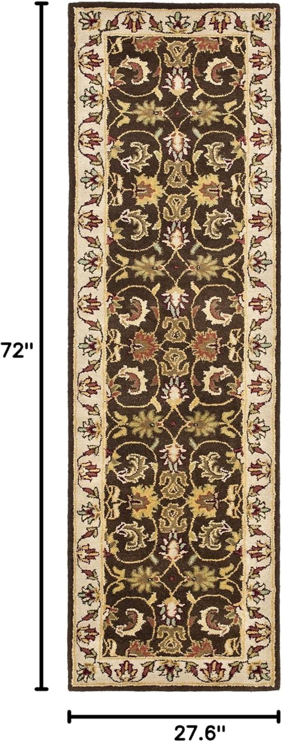image:imageSAFAVIEH Heritage Collection Area Rug 5 x 8 Brown amp Beige Handmade Traditional Oriental Wool Ideal for High Traffic Areas in Living Room Bedroom HG818ABrownBeige