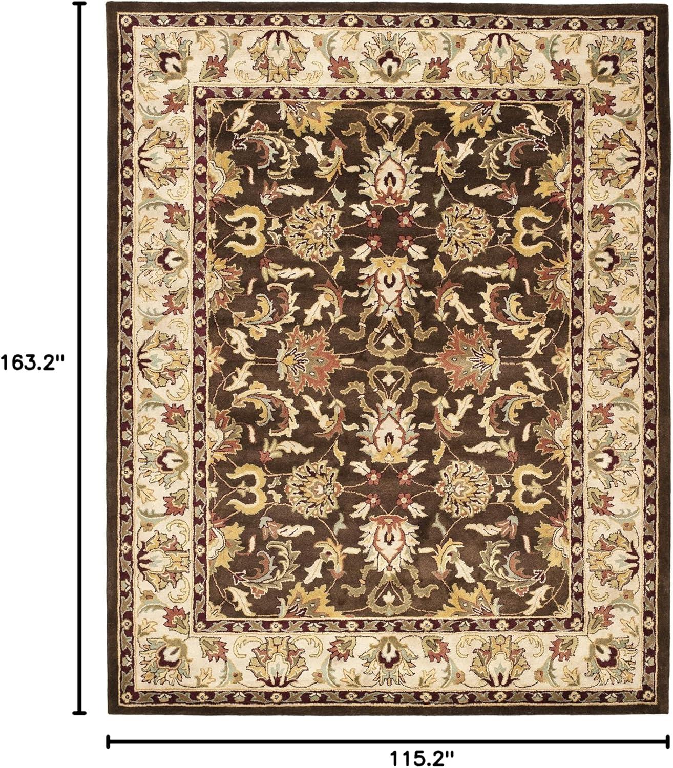 image:imageSAFAVIEH Heritage Collection Area Rug 5 x 8 Brown amp Beige Handmade Traditional Oriental Wool Ideal for High Traffic Areas in Living Room Bedroom HG818ABrownBeige
