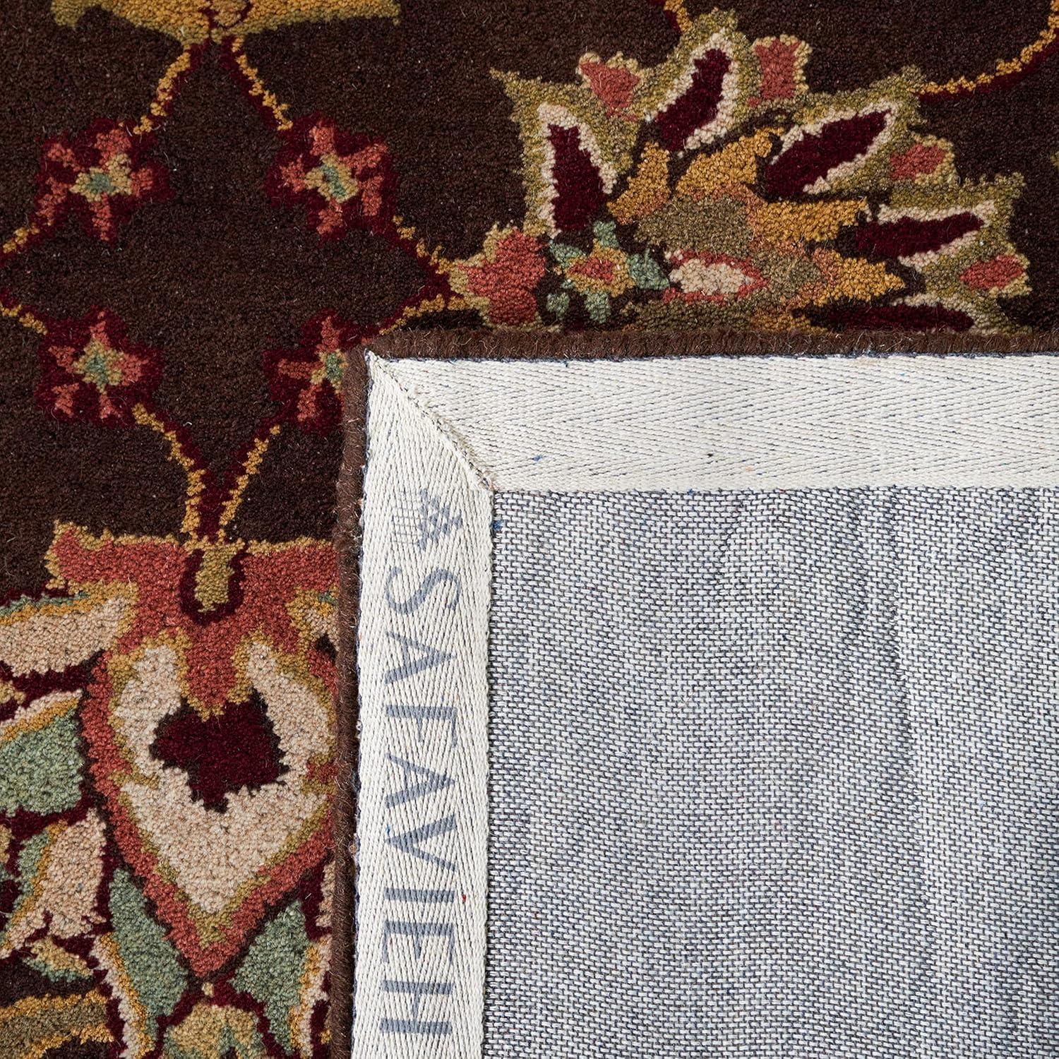 image:imageSAFAVIEH Heritage Collection Area Rug 5 x 8 Brown amp Beige Handmade Traditional Oriental Wool Ideal for High Traffic Areas in Living Room Bedroom HG818ABrownBeige