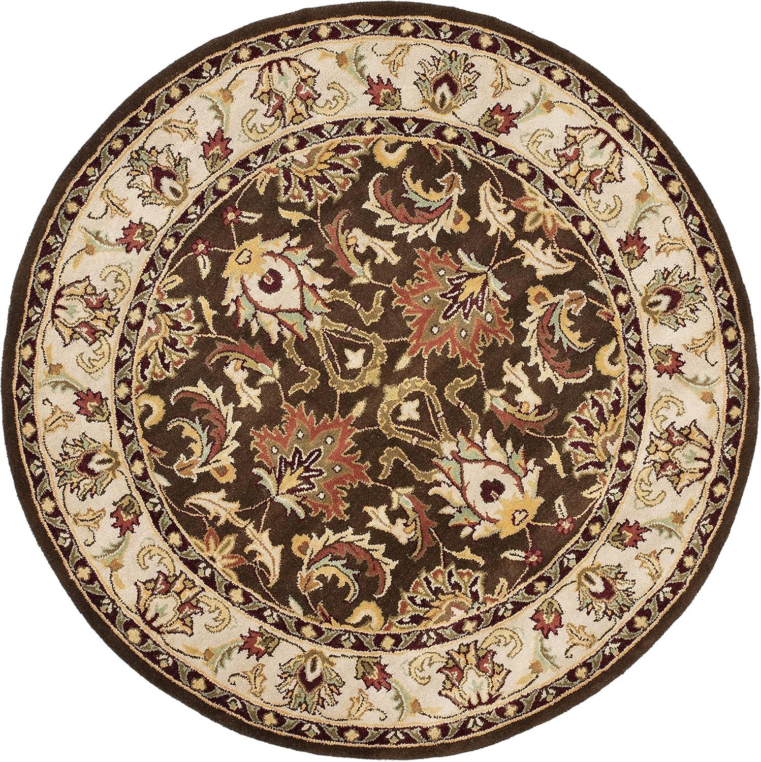 image:imageSAFAVIEH Heritage Collection Area Rug 5 x 8 Brown amp Beige Handmade Traditional Oriental Wool Ideal for High Traffic Areas in Living Room Bedroom HG818ABrownBeige
