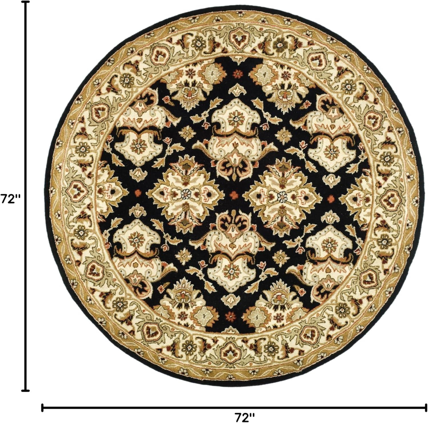 image:imageSAFAVIEH Heritage Collection Area Rug 5 x 8 Espresso amp Ivory Handmade Traditional Oriental Wool Ideal for High Traffic Areas in Living Room Bedroom HG817BBlackIvory