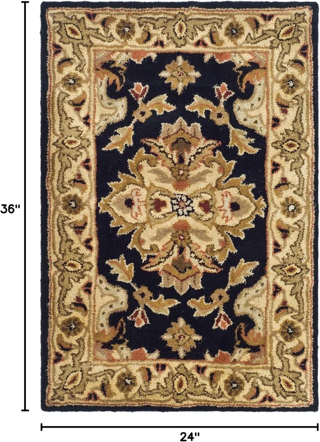 image:imageSAFAVIEH Heritage Collection Area Rug 5 x 8 Espresso amp Ivory Handmade Traditional Oriental Wool Ideal for High Traffic Areas in Living Room Bedroom HG817BBlackIvory