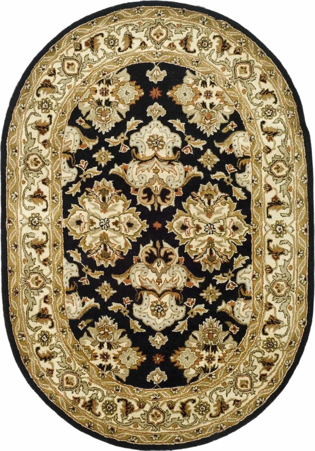 image:imageSAFAVIEH Heritage Collection Area Rug 5 x 8 Espresso amp Ivory Handmade Traditional Oriental Wool Ideal for High Traffic Areas in Living Room Bedroom HG817BBlackIvory