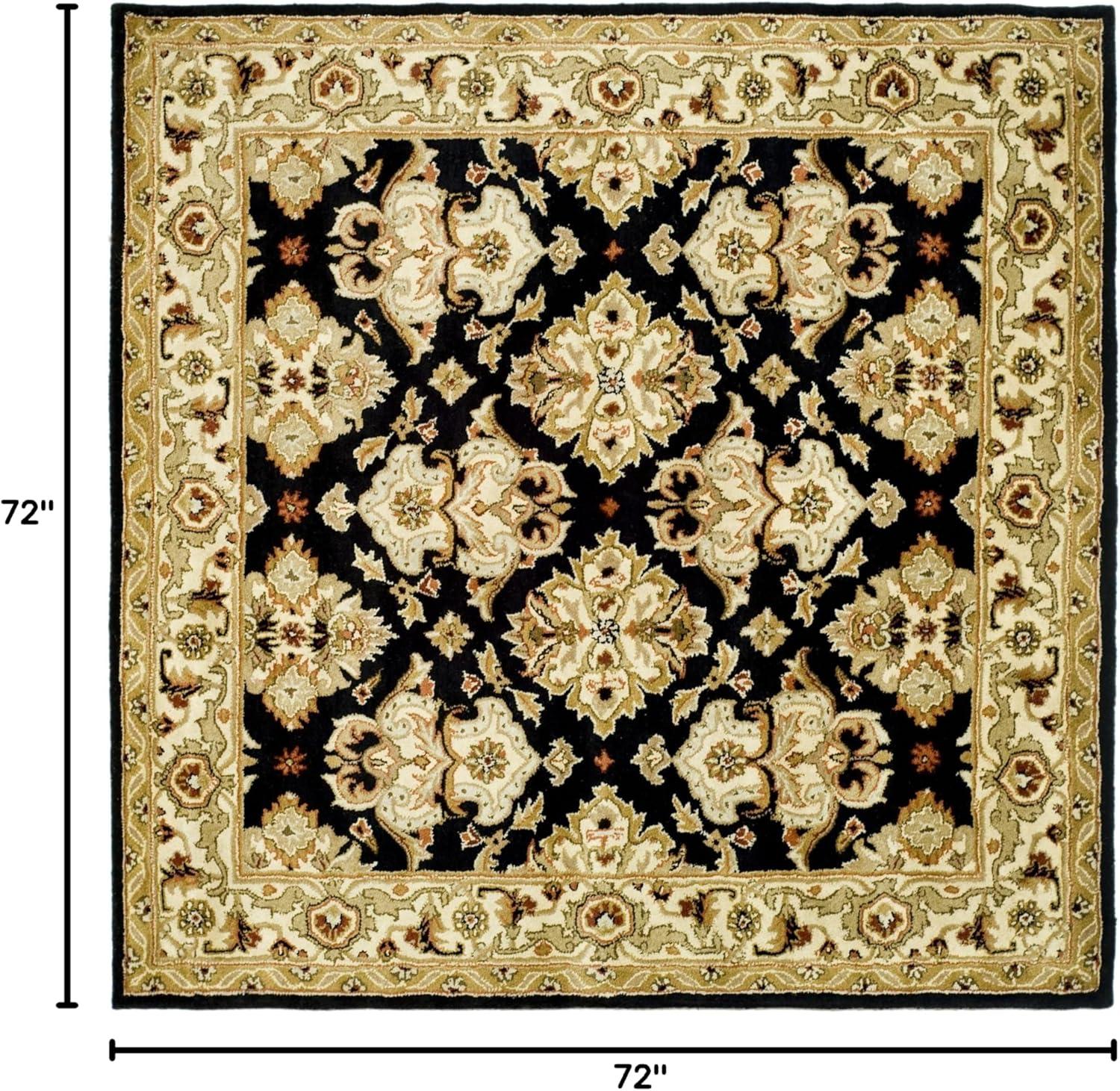 image:imageSAFAVIEH Heritage Collection Area Rug 5 x 8 Espresso amp Ivory Handmade Traditional Oriental Wool Ideal for High Traffic Areas in Living Room Bedroom HG817BBlackIvory