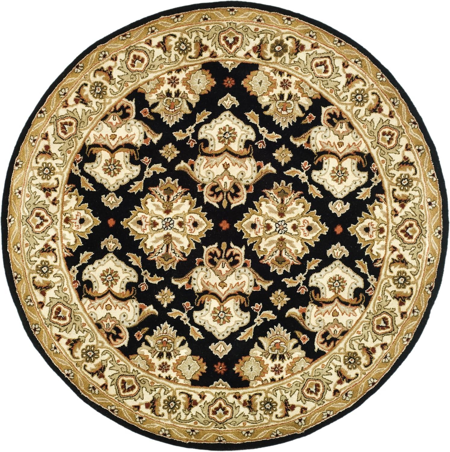 image:imageSAFAVIEH Heritage Collection Area Rug 5 x 8 Espresso amp Ivory Handmade Traditional Oriental Wool Ideal for High Traffic Areas in Living Room Bedroom HG817BBlackIvory