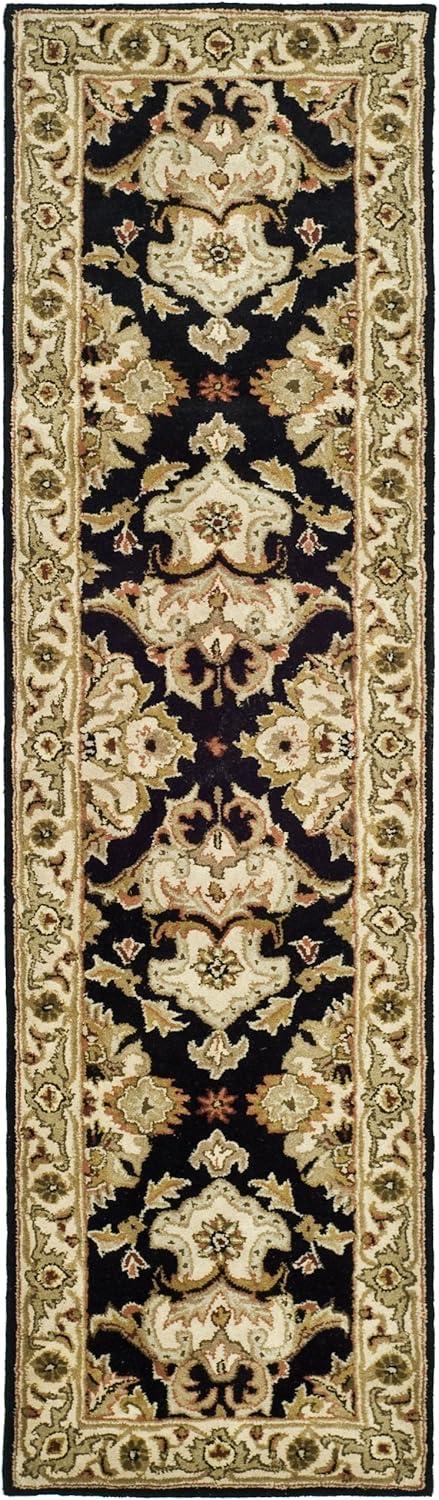 image:imageSAFAVIEH Heritage Collection Area Rug 5 x 8 Espresso amp Ivory Handmade Traditional Oriental Wool Ideal for High Traffic Areas in Living Room Bedroom HG817BBlackIvory