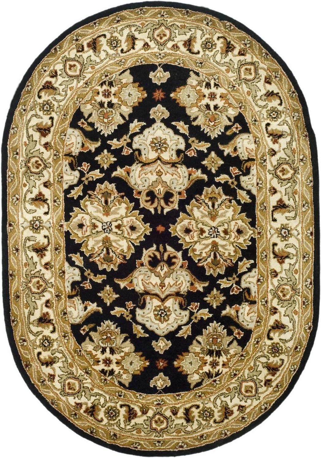 image:imageSAFAVIEH Heritage Collection Area Rug 5 x 8 Espresso amp Ivory Handmade Traditional Oriental Wool Ideal for High Traffic Areas in Living Room Bedroom HG817BBlackIvory