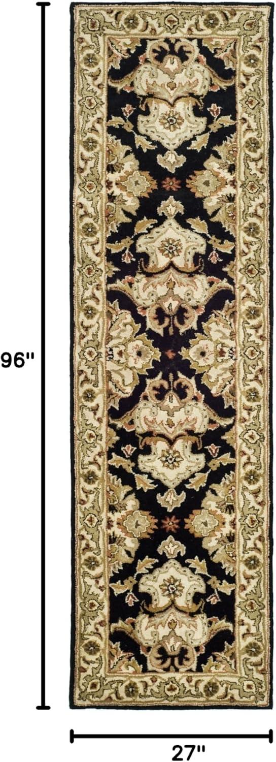image:imageSAFAVIEH Heritage Collection Area Rug 5 x 8 Espresso amp Ivory Handmade Traditional Oriental Wool Ideal for High Traffic Areas in Living Room Bedroom HG817BBlackIvory