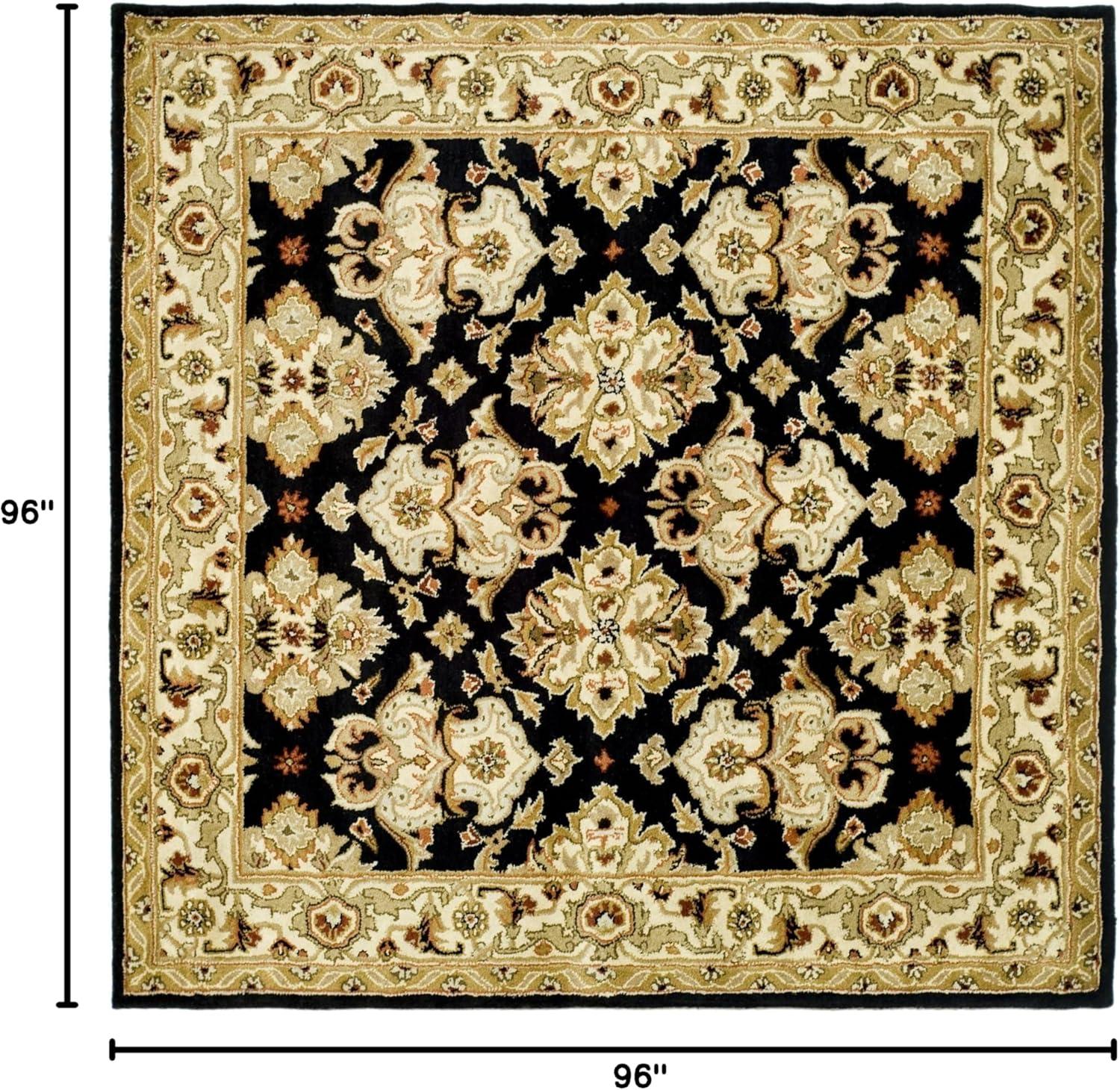 image:imageSAFAVIEH Heritage Collection Area Rug 5 x 8 Espresso amp Ivory Handmade Traditional Oriental Wool Ideal for High Traffic Areas in Living Room Bedroom HG817BBlackIvory