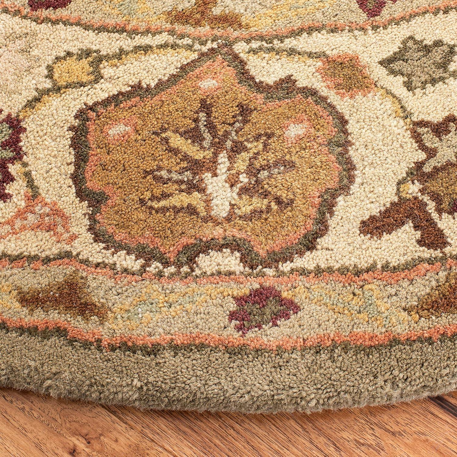image:imageSAFAVIEH Heritage Collection Area Rug 5 x 8 Light Green amp Beige Handmade Traditional Oriental Wool Ideal for High Traffic Areas in Living Room Bedroom HG959ALight GreenBeige