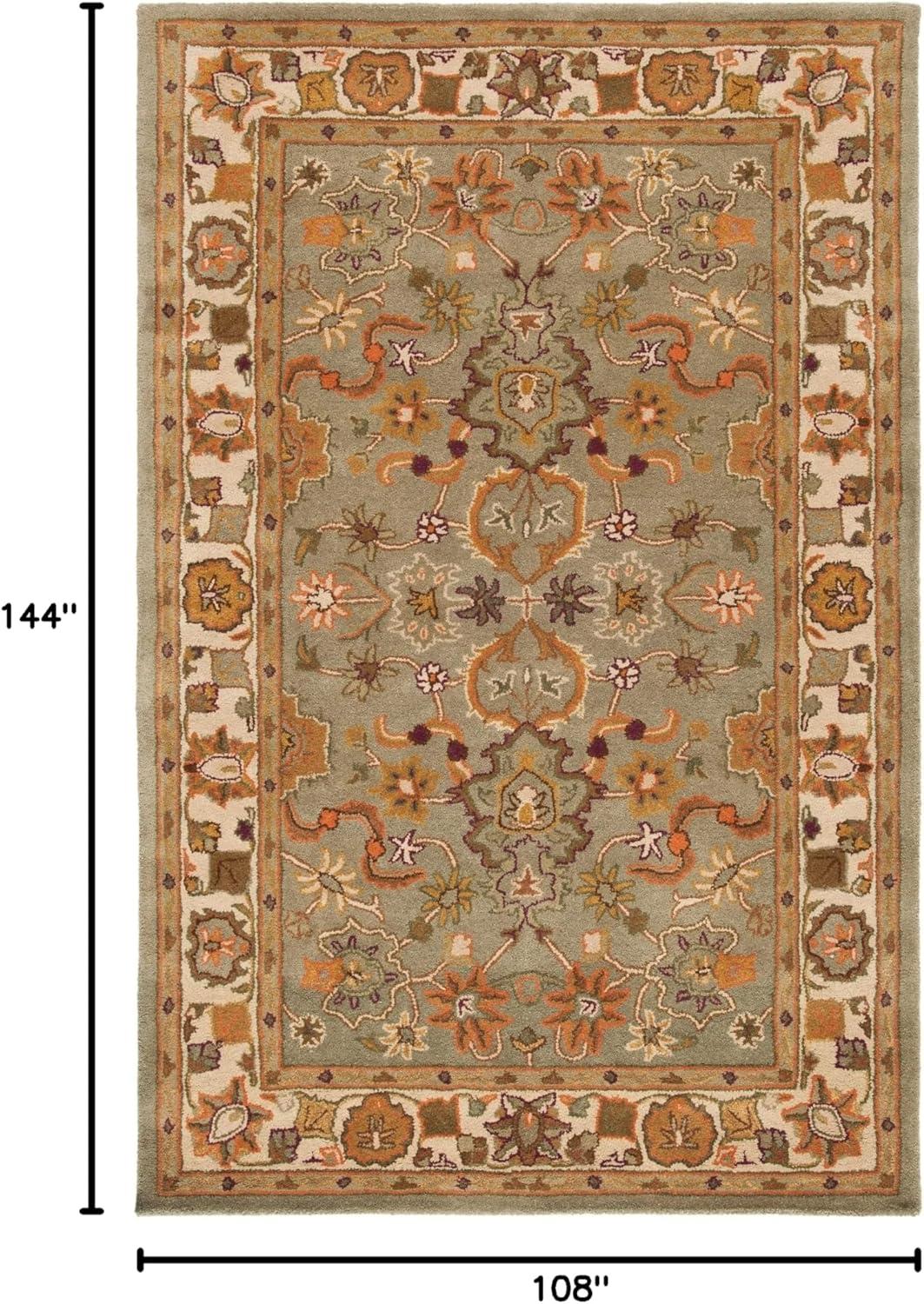 image:imageSAFAVIEH Heritage Collection Area Rug 5 x 8 Light Green amp Beige Handmade Traditional Oriental Wool Ideal for High Traffic Areas in Living Room Bedroom HG959ALight GreenBeige