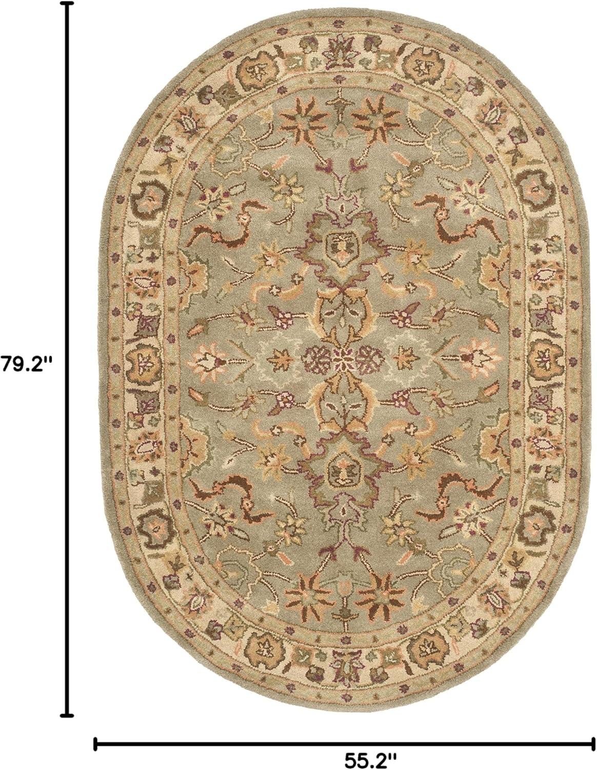 image:imageSAFAVIEH Heritage Collection Area Rug 5 x 8 Light Green amp Beige Handmade Traditional Oriental Wool Ideal for High Traffic Areas in Living Room Bedroom HG959ALight GreenBeige