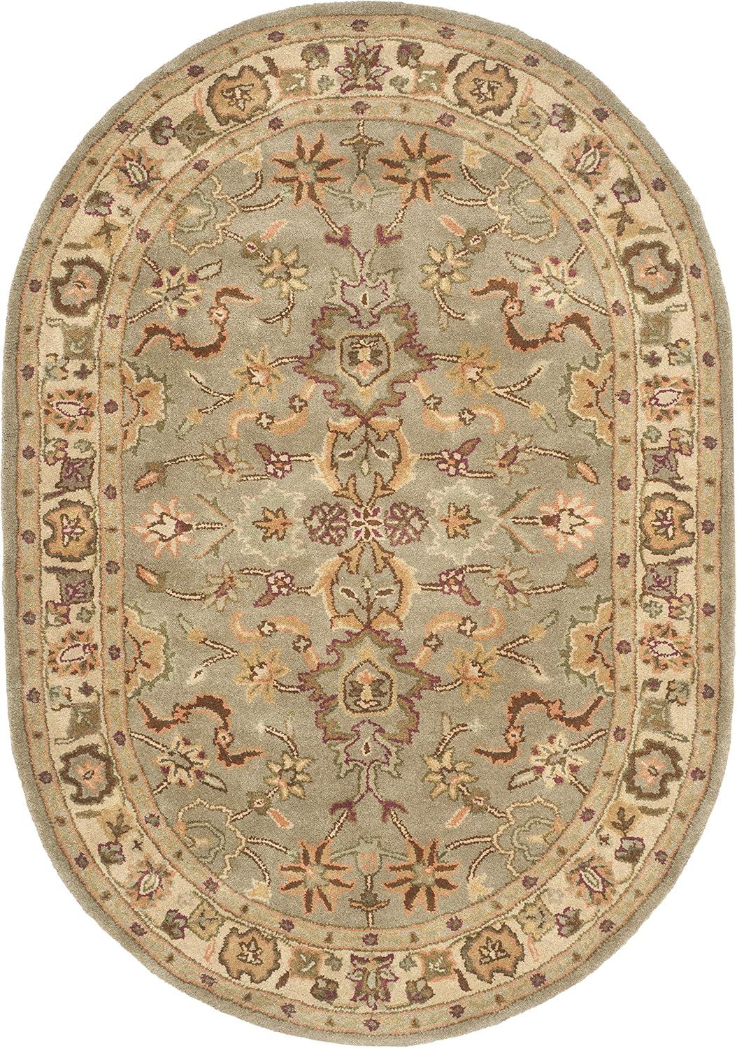 image:imageSAFAVIEH Heritage Collection Area Rug 5 x 8 Light Green amp Beige Handmade Traditional Oriental Wool Ideal for High Traffic Areas in Living Room Bedroom HG959ALight GreenBeige