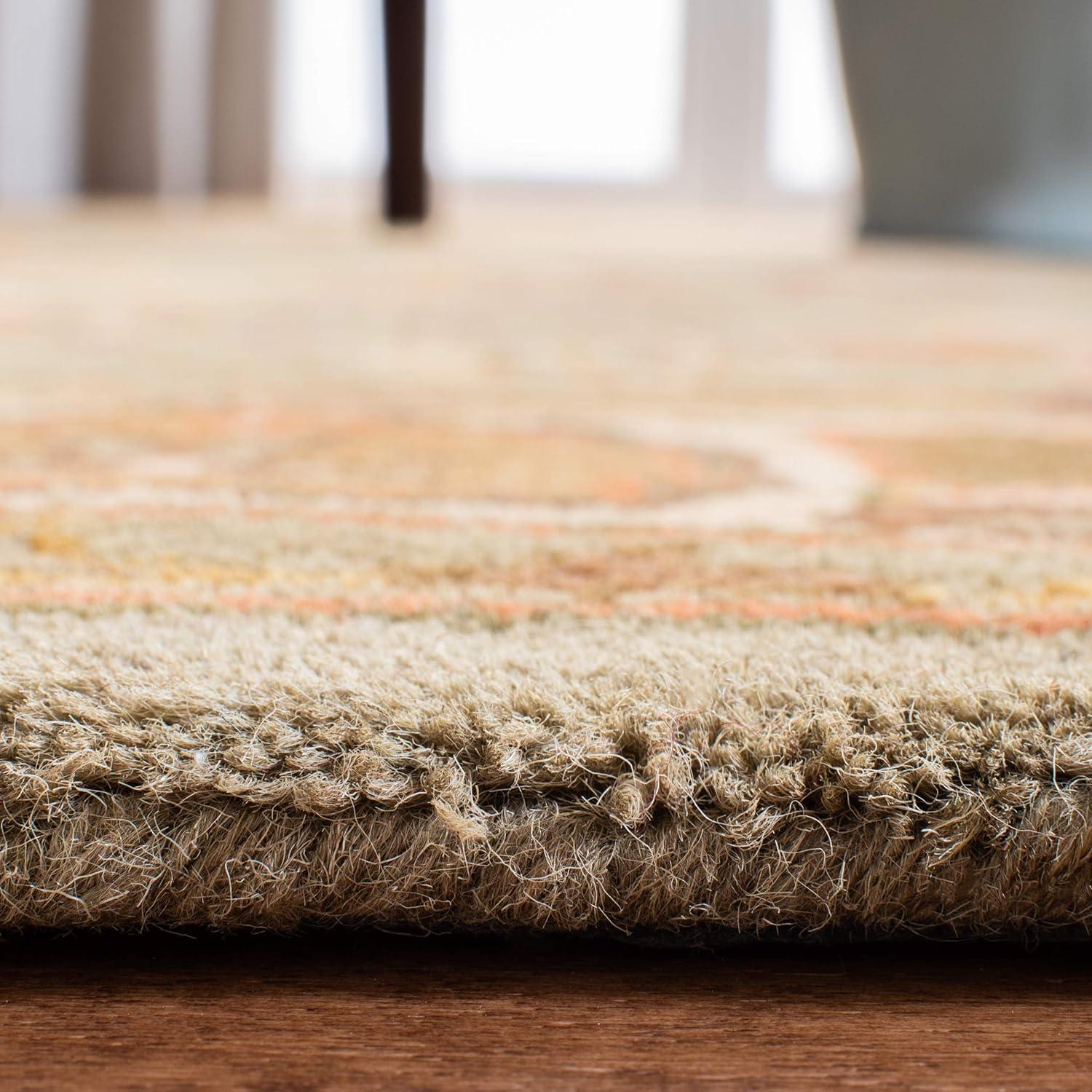 image:imageSAFAVIEH Heritage Collection Area Rug 5 x 8 Light Green amp Beige Handmade Traditional Oriental Wool Ideal for High Traffic Areas in Living Room Bedroom HG959ALight GreenBeige