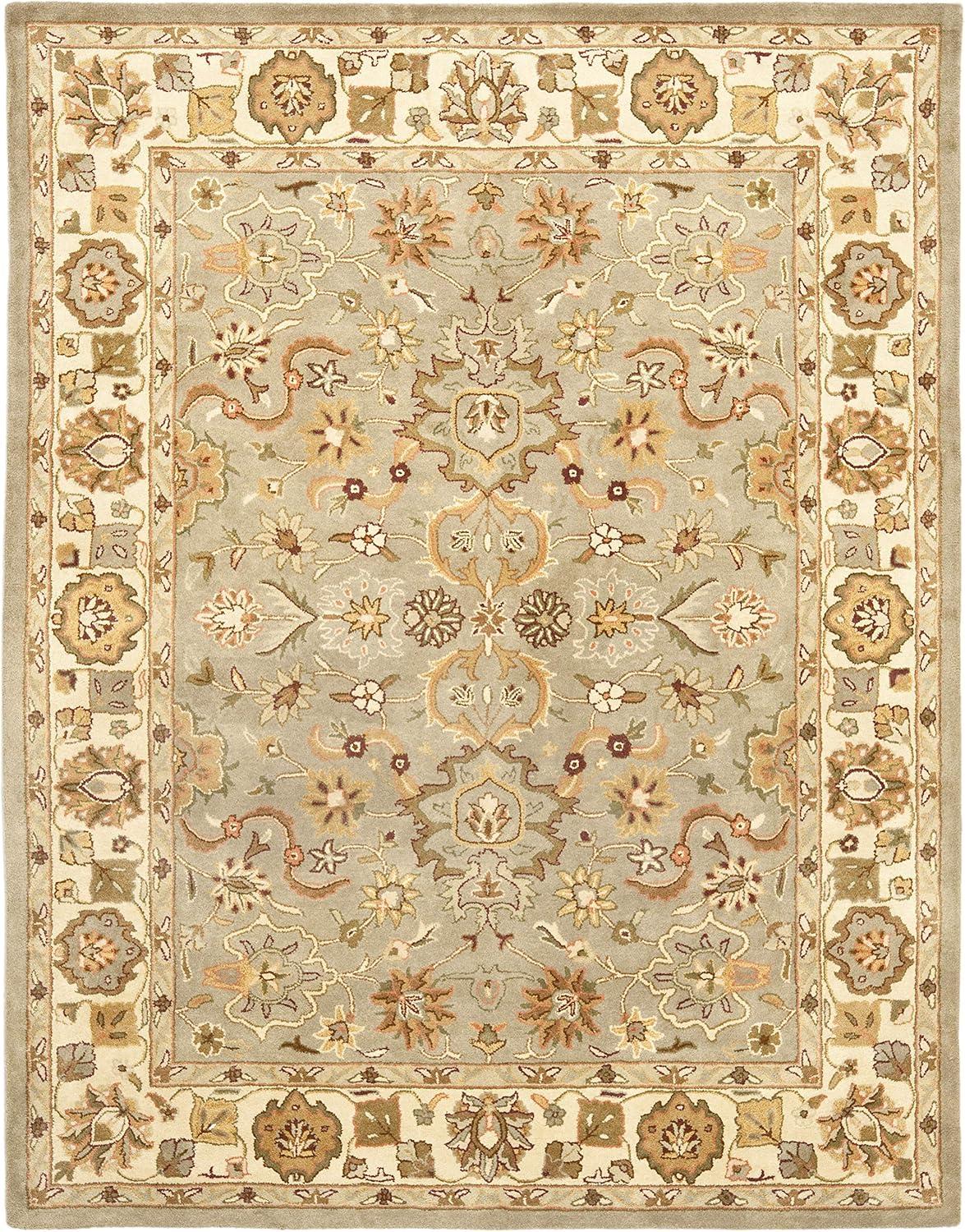 image:imageSAFAVIEH Heritage Collection Area Rug 5 x 8 Light Green amp Beige Handmade Traditional Oriental Wool Ideal for High Traffic Areas in Living Room Bedroom HG959ALight GreenBeige