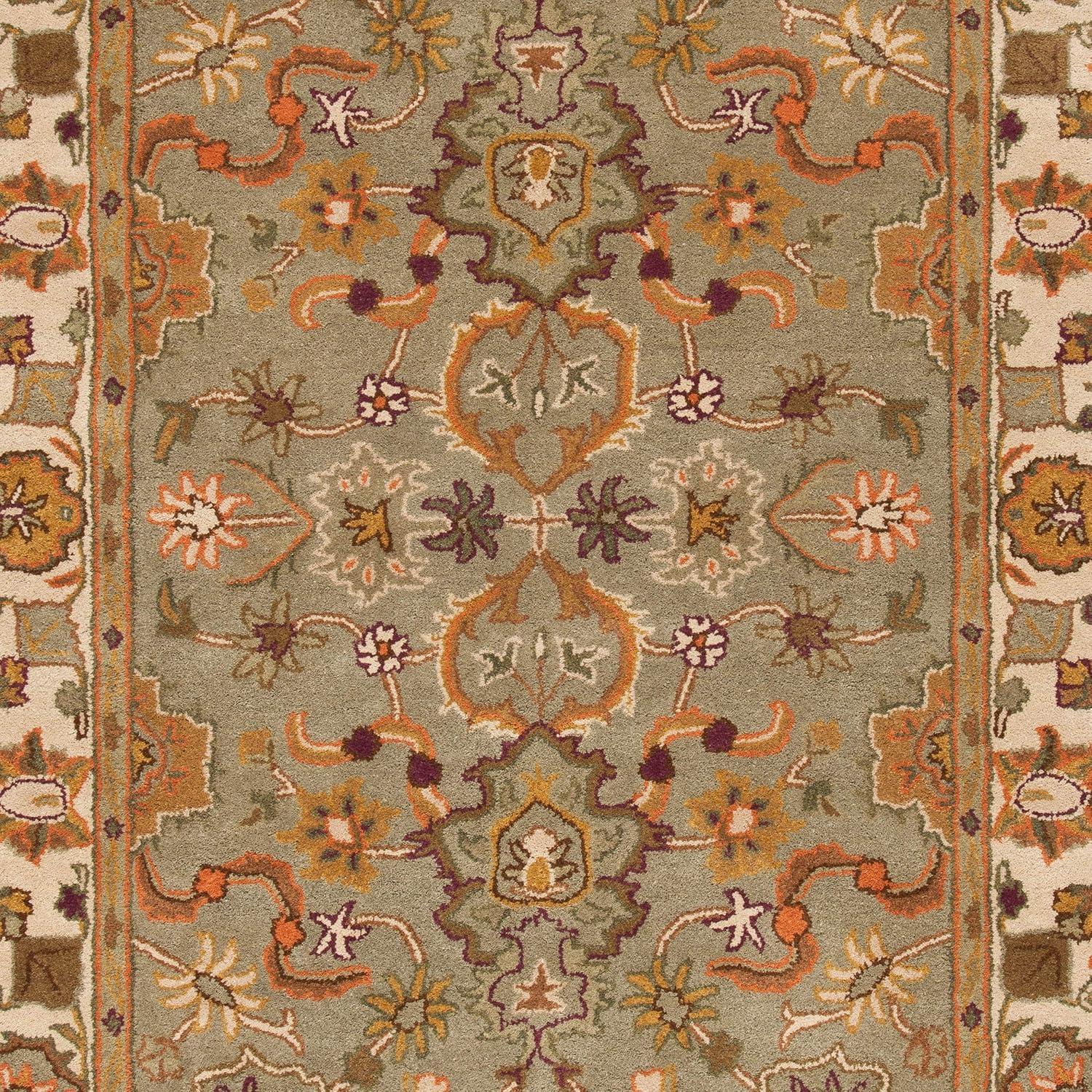 image:imageSAFAVIEH Heritage Collection Area Rug 5 x 8 Light Green amp Beige Handmade Traditional Oriental Wool Ideal for High Traffic Areas in Living Room Bedroom HG959ALight GreenBeige