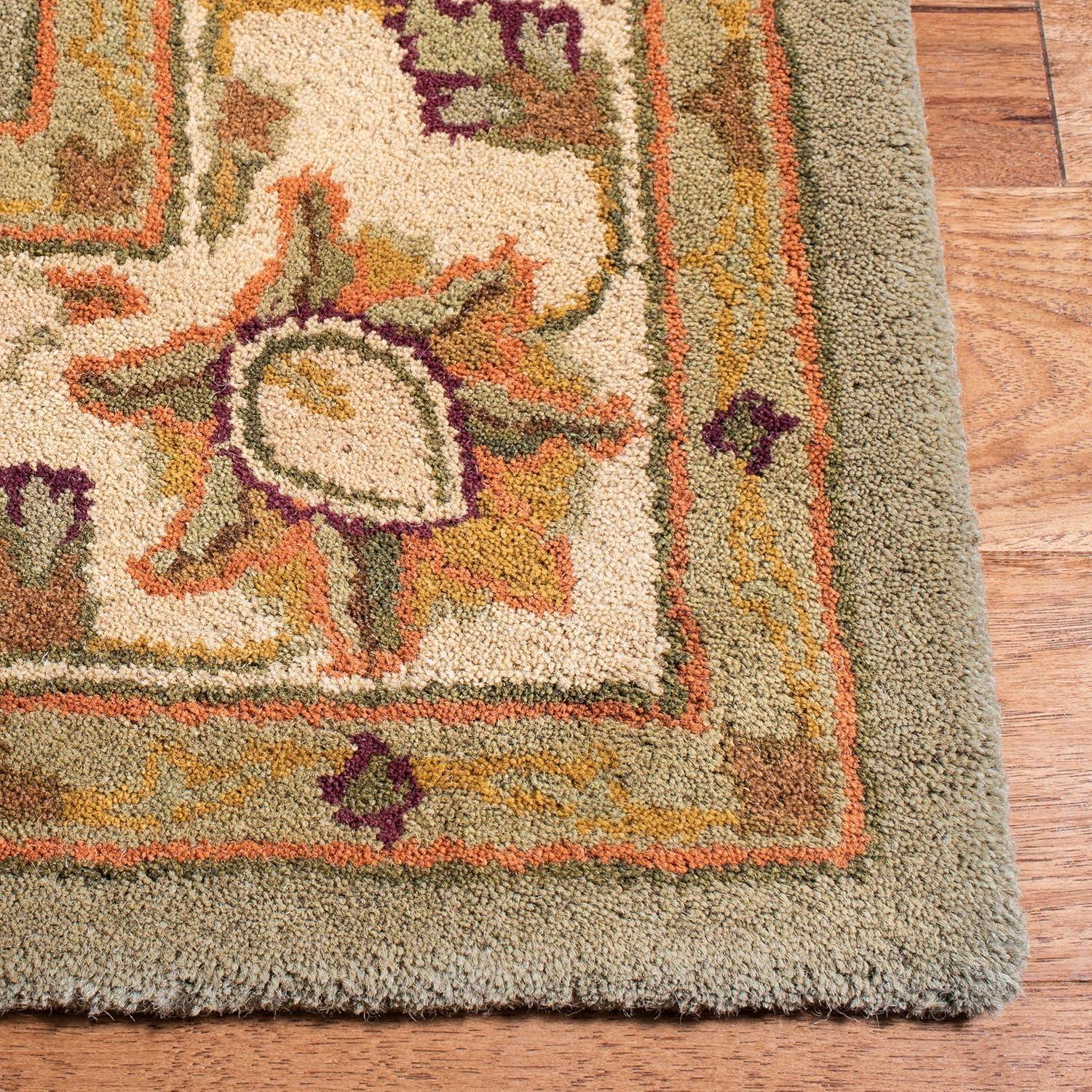 image:imageSAFAVIEH Heritage Collection Area Rug 5 x 8 Light Green amp Beige Handmade Traditional Oriental Wool Ideal for High Traffic Areas in Living Room Bedroom HG959ALight GreenBeige