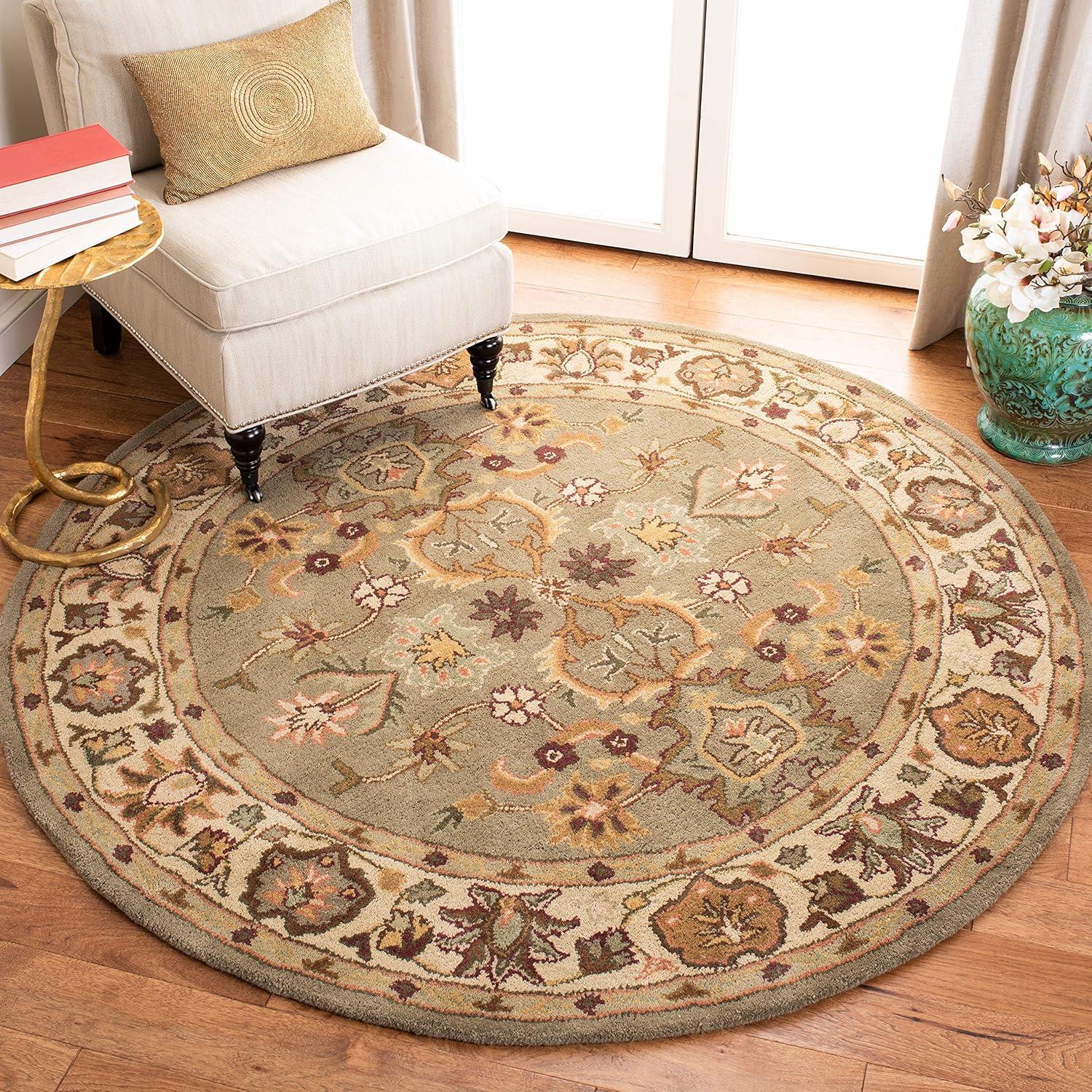 image:imageSAFAVIEH Heritage Collection Area Rug 5 x 8 Light Green amp Beige Handmade Traditional Oriental Wool Ideal for High Traffic Areas in Living Room Bedroom HG959ALight GreenBeige