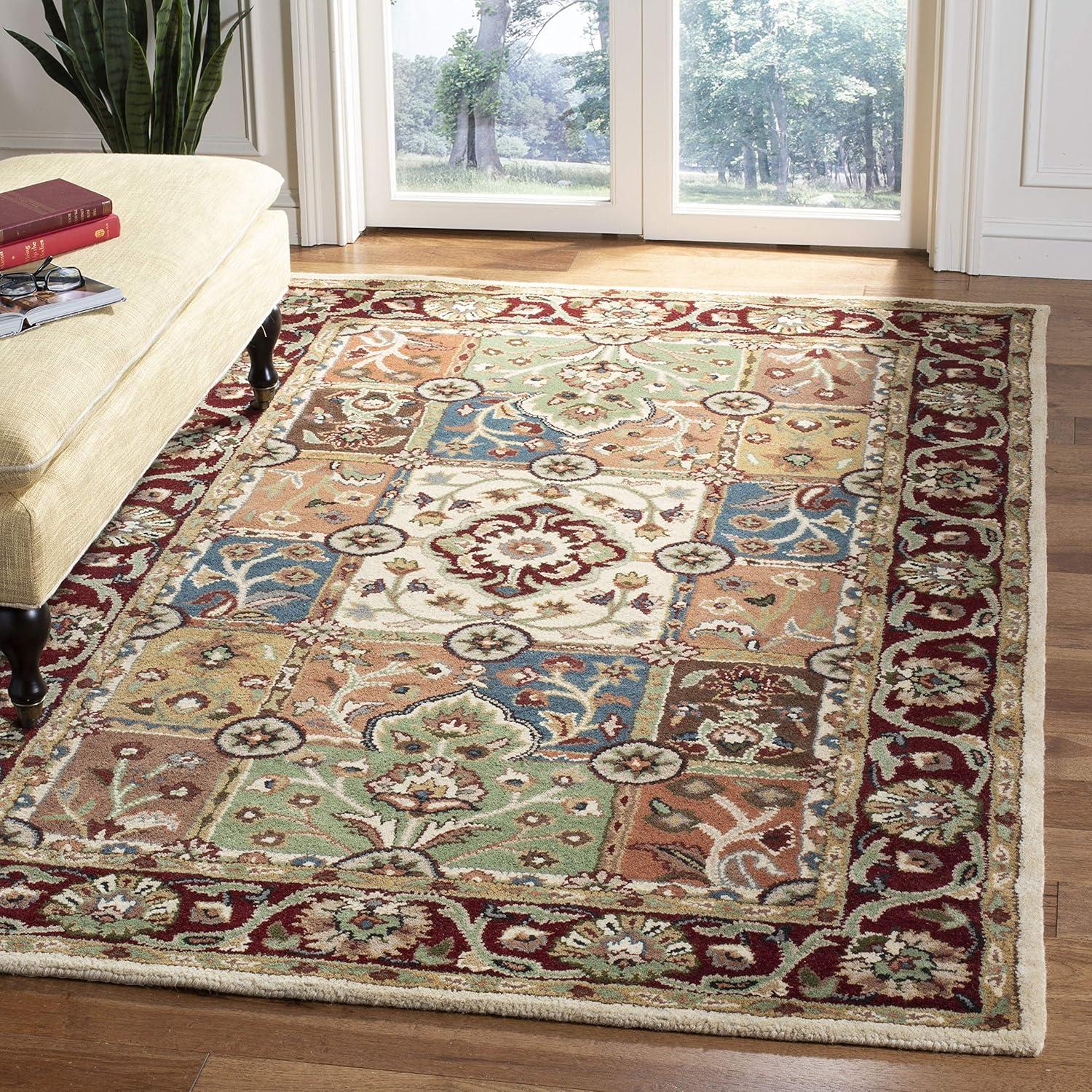 image:imageSAFAVIEH Heritage Collection Area Rug 5 x 8 Multi amp Red Handmade Traditional Oriental Wool Ideal for High Traffic Areas in Living Room Bedroom HG925AMultiRed