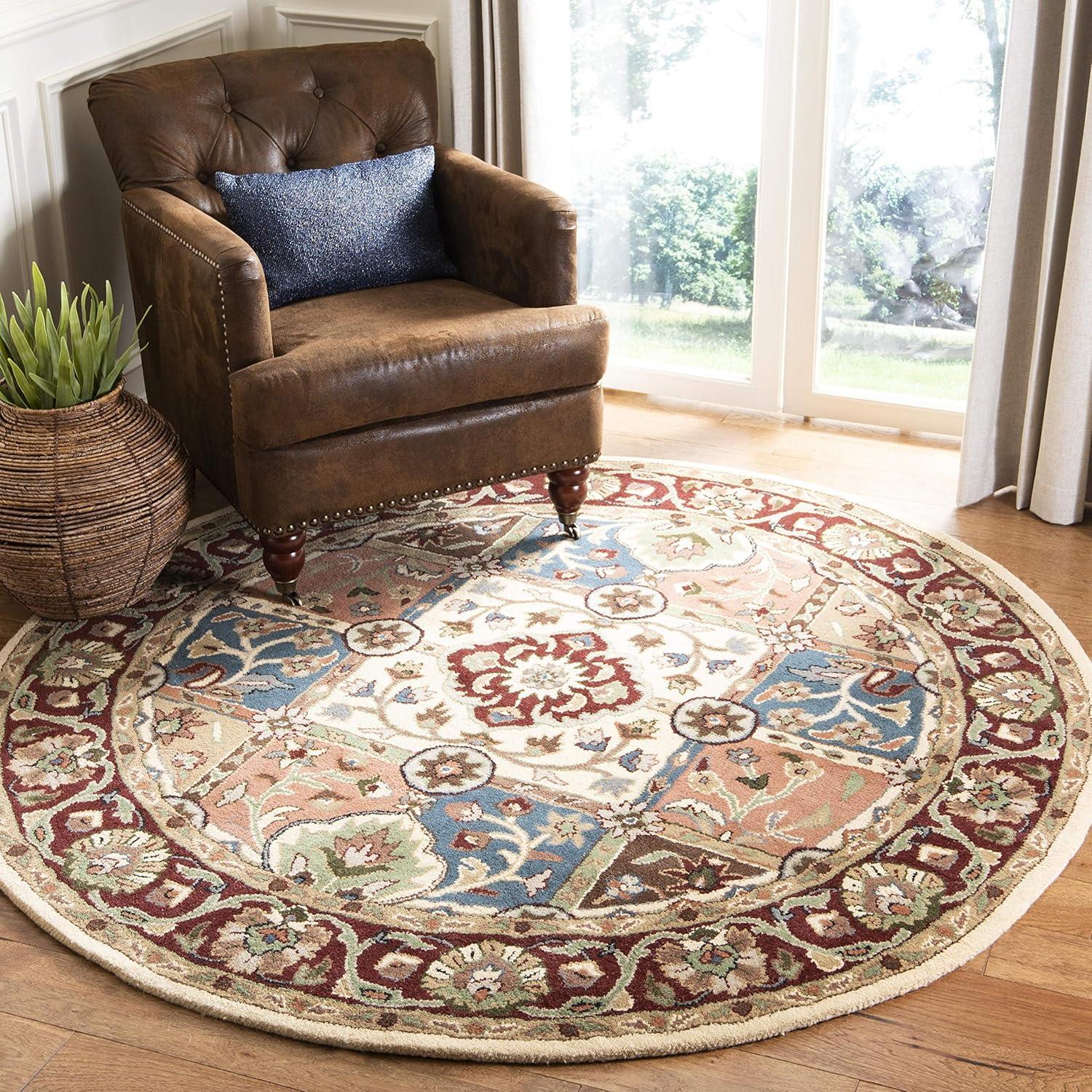 image:imageSAFAVIEH Heritage Collection Area Rug 5 x 8 Multi amp Red Handmade Traditional Oriental Wool Ideal for High Traffic Areas in Living Room Bedroom HG925AMultiRed